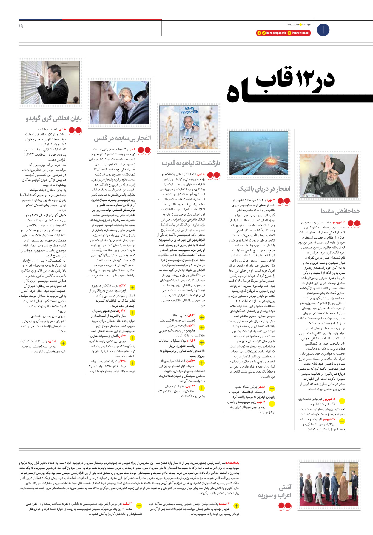 روزنامه ایران - ویژه نامه ویژه نوروز - ۲۴ اسفند ۱۴۰۱ - صفحه ۱۹