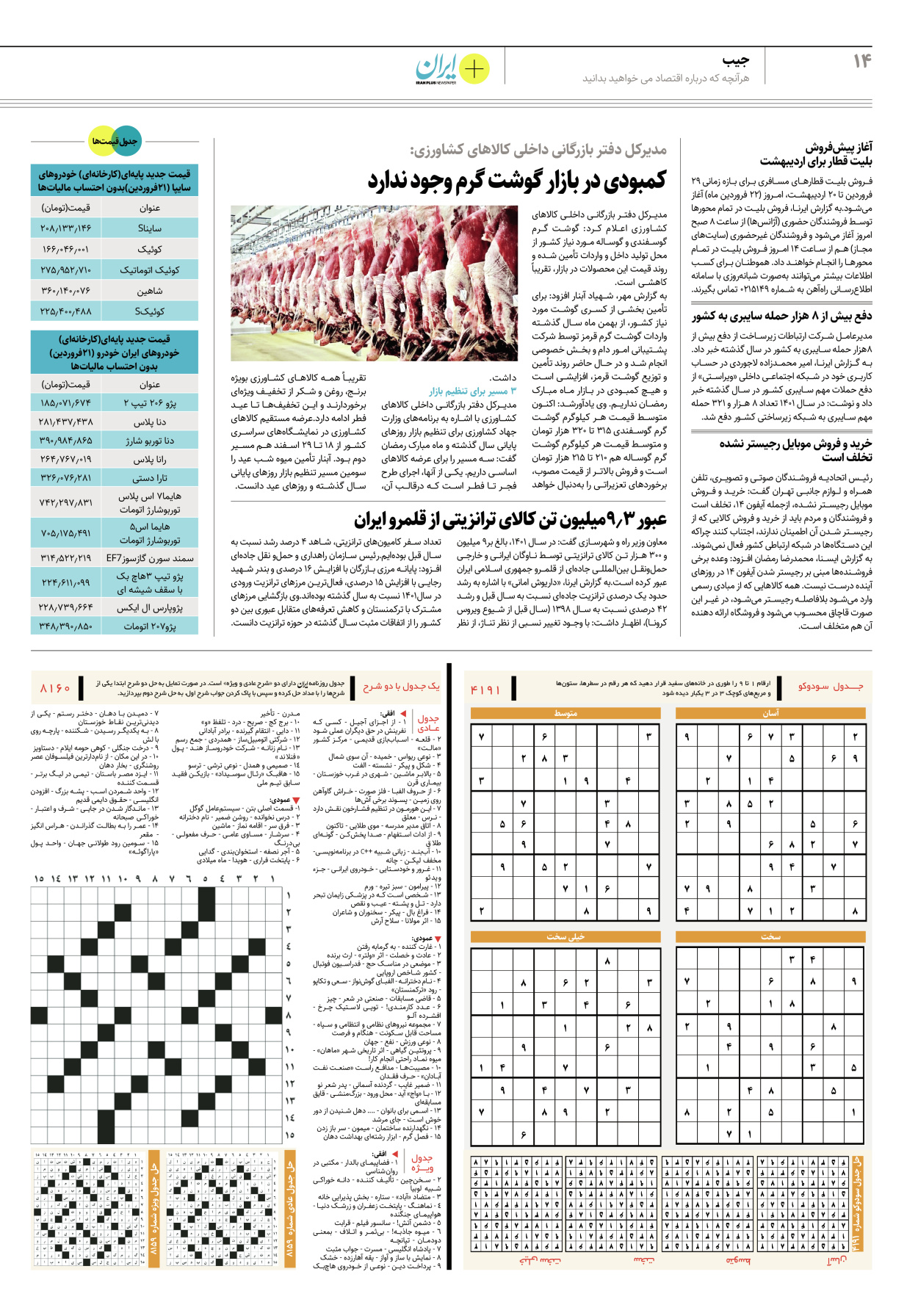 روزنامه ایران - ویژه نامه پلاس۸۱۶۰ - ۲۲ فروردین ۱۴۰۲ - صفحه ۱۴