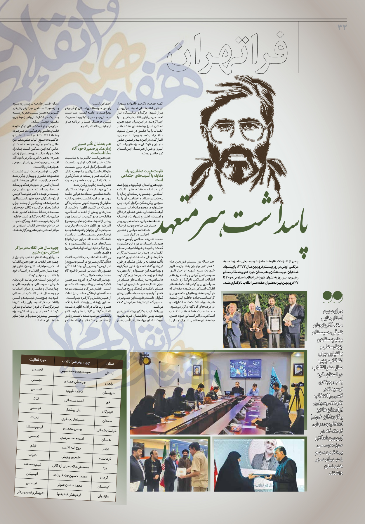روزنامه ایران - ویژه نامه جمعه ۲۵ - ۰۸ اردیبهشت ۱۴۰۲ - صفحه ۳۲