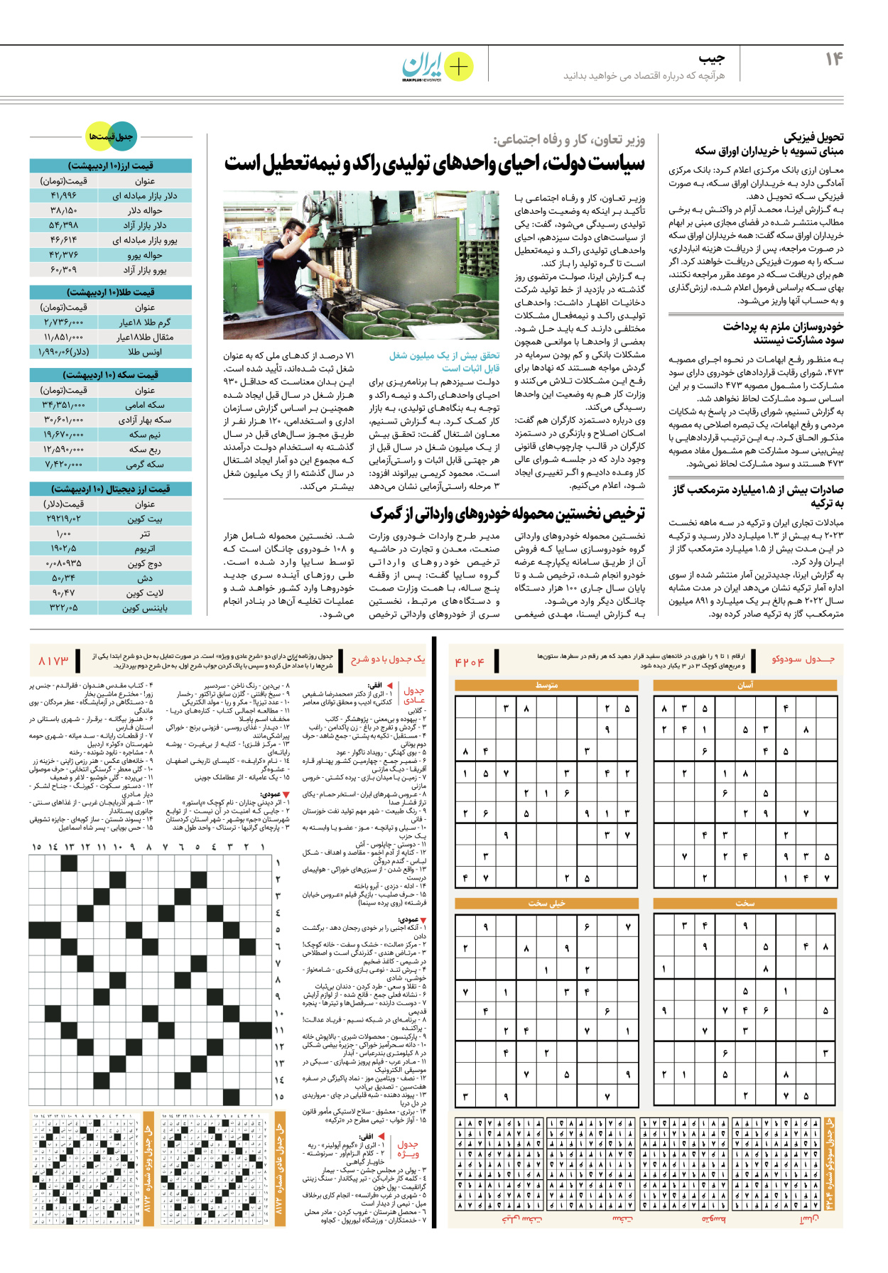 روزنامه ایران - ویژه نامه پلاس۸۱۷۳ - ۱۱ اردیبهشت ۱۴۰۲ - صفحه ۱۴