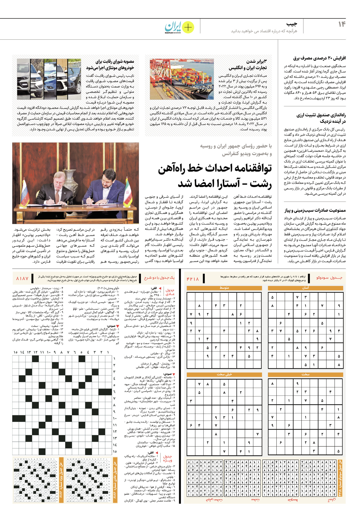 روزنامه ایران - ویژه نامه پلاس۸۱۸۷ - ۲۸ اردیبهشت ۱۴۰۲ - صفحه ۱۴