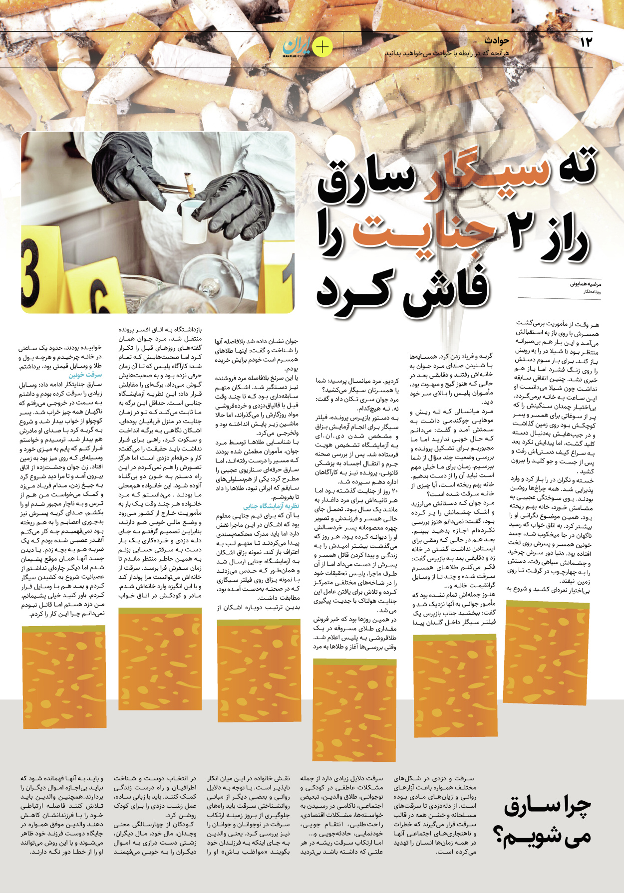 روزنامه ایران - ویژه نامه پلاس۸۱۸۸ - ۳۰ اردیبهشت ۱۴۰۲ - صفحه ۱۲
