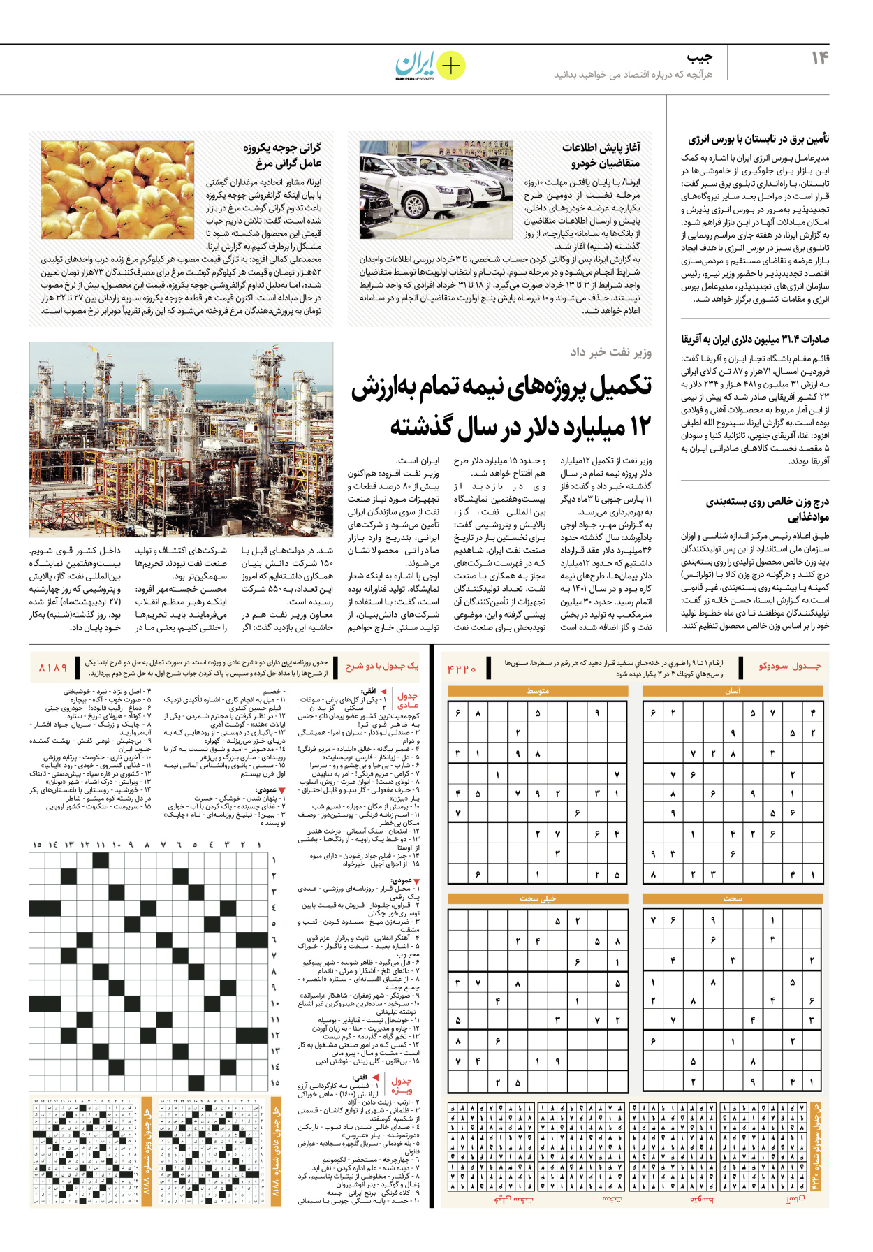 روزنامه ایران - ویژه نامه پلاس۸۱۸۹ - ۳۱ اردیبهشت ۱۴۰۲ - صفحه ۱۴