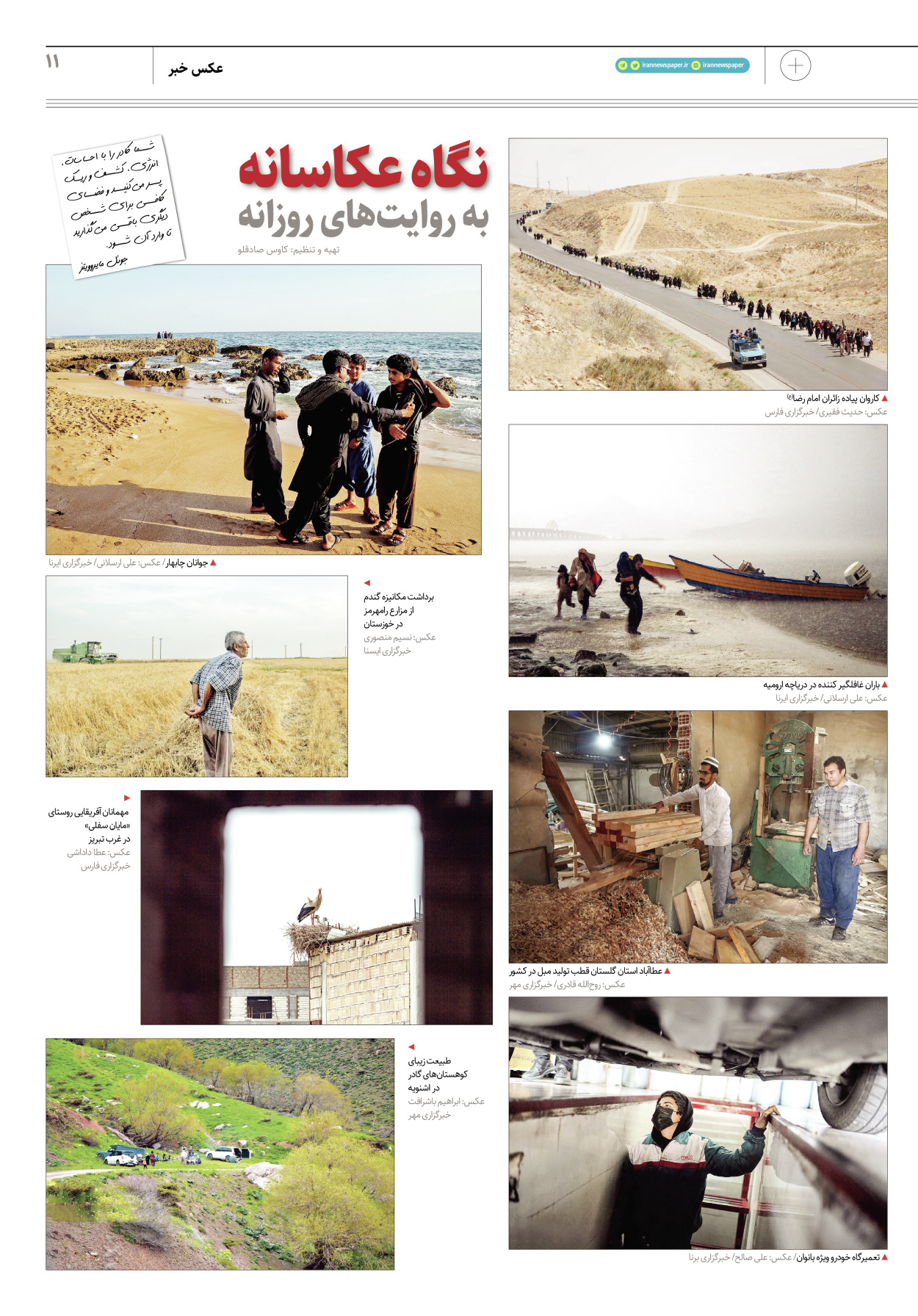روزنامه ایران - ویژه نامه پلاس۸۱۹۸ - ۱۰ خرداد ۱۴۰۲ - صفحه ۱۱