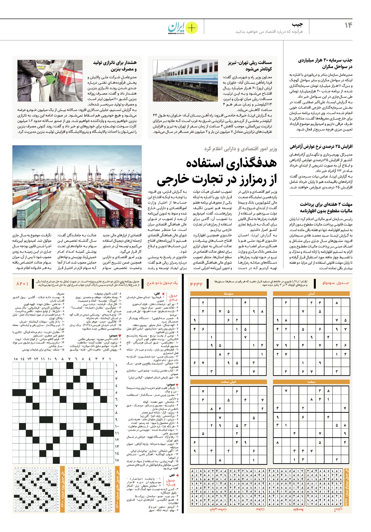 روزنامه ایران - ویژه نامه پلاس۸۲۰۱ - ۱۷ خرداد ۱۴۰۲ - صفحه ۱۴