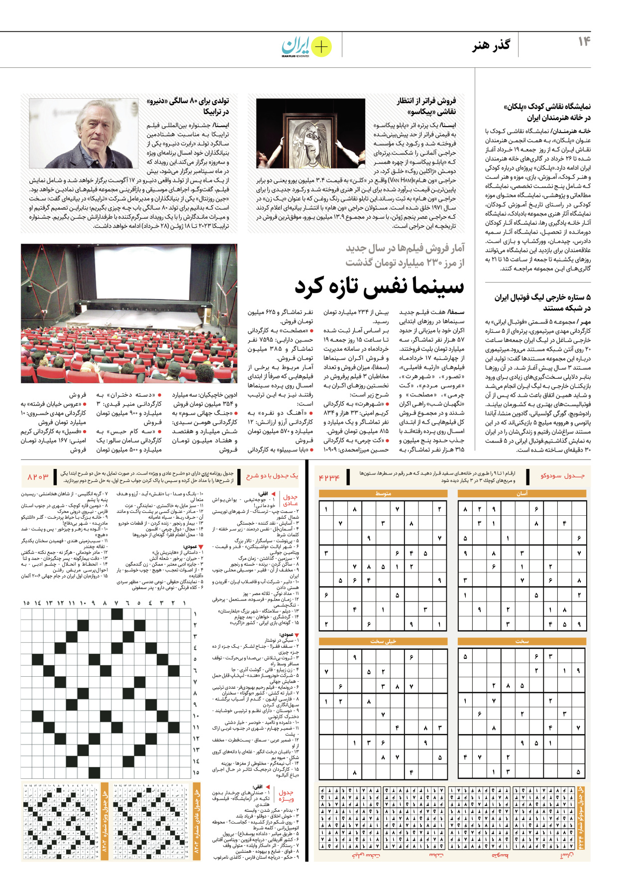 روزنامه ایران - ویژه نامه پلاس۸۲۰۳ - ۲۰ خرداد ۱۴۰۲ - صفحه ۱۴