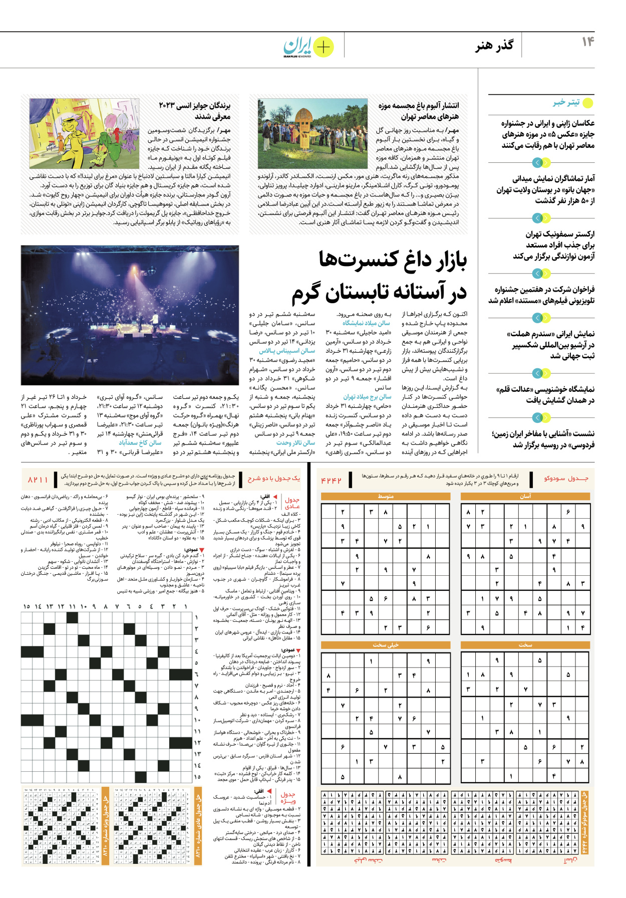 روزنامه ایران - ویژه نامه پلاس۸۲۱۱ - ۲۹ خرداد ۱۴۰۲ - صفحه ۱۴