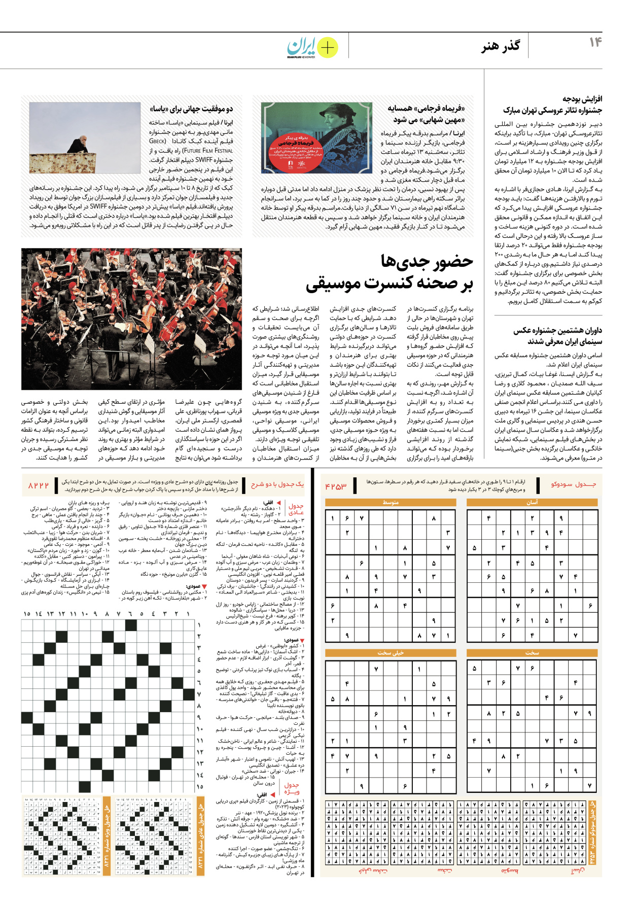 روزنامه ایران - ویژه نامه پلاس۸۲۲۲ - ۱۲ تیر ۱۴۰۲ - صفحه ۱۴