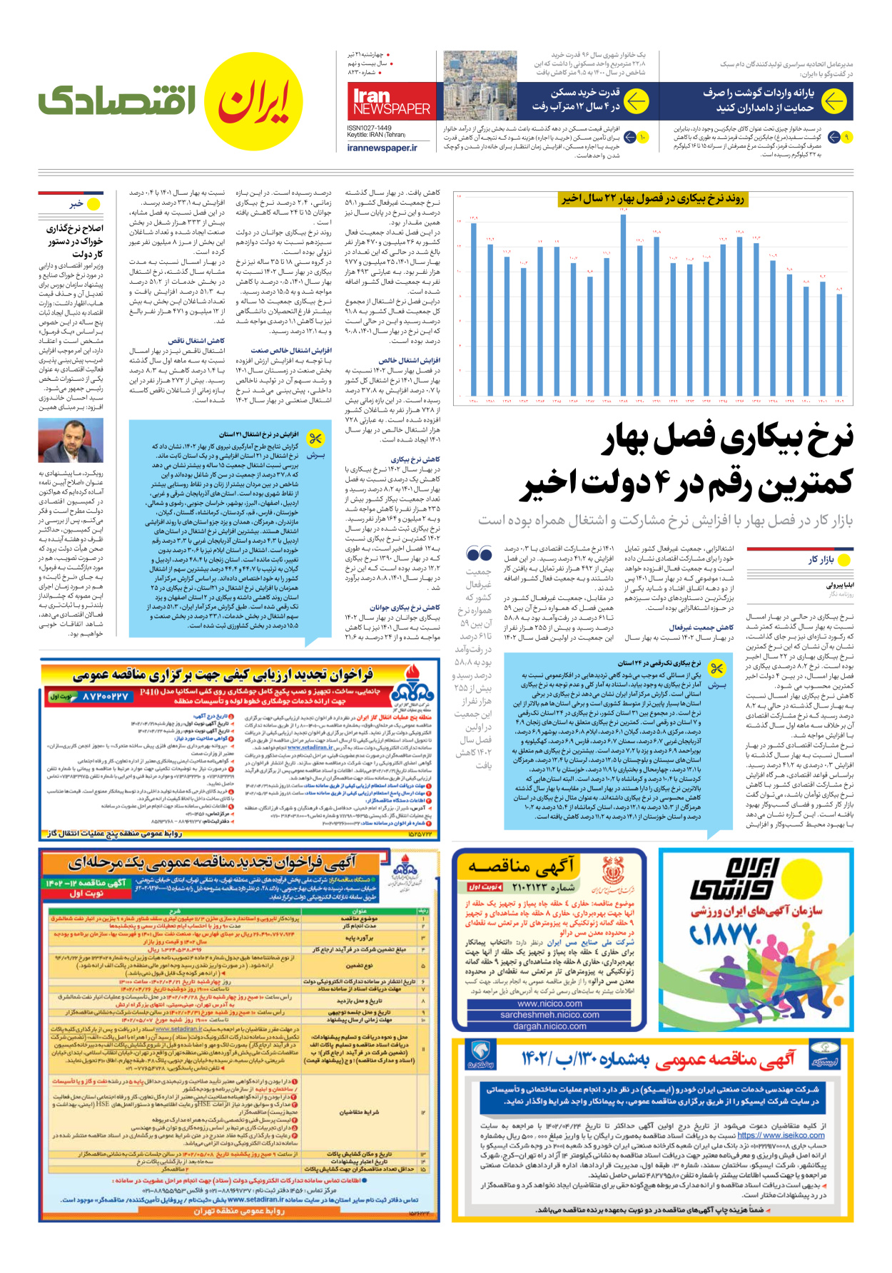 روزنامه ایران - شماره هشت هزار و دویست و سی - ۲۱ تیر ۱۴۰۲ - صفحه ۷