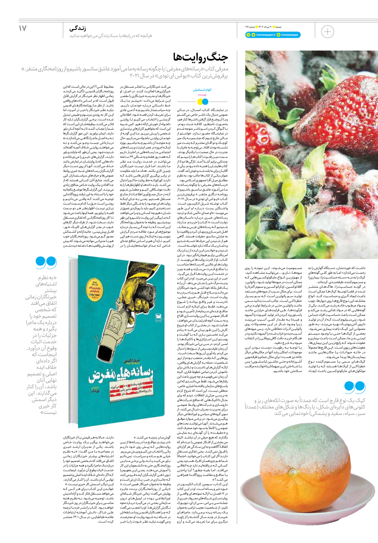 روزنامه ایران - ویژه نامه جمعه ۳۷ - ۱۹ مرداد ۱۴۰۲ - صفحه ۱۷