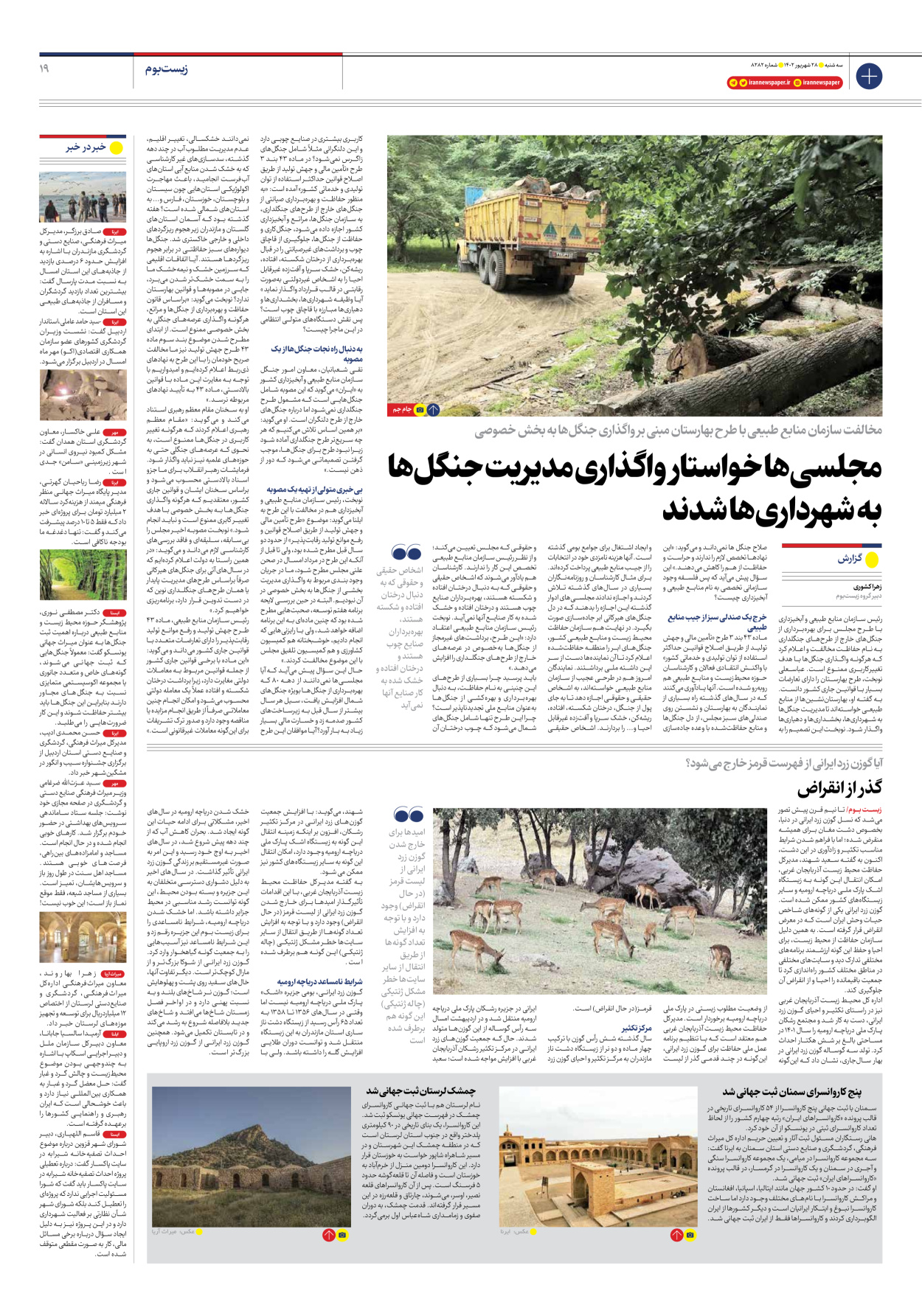 روزنامه ایران - شماره هشت هزار و دویست و هشتاد و دو - ۲۸ شهریور ۱۴۰۲ - صفحه ۱۹