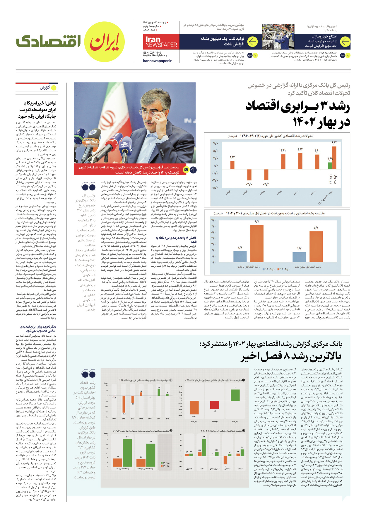 روزنامه ایران - شماره هشت هزار و دویست و هشتاد و چهار - ۳۰ شهریور ۱۴۰۲ - صفحه ۷