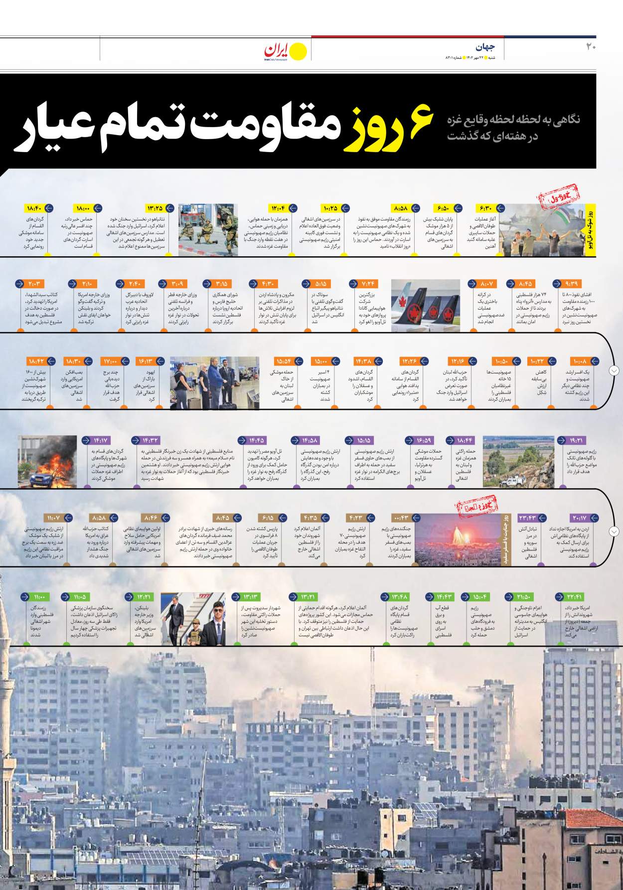 روزنامه ایران - شماره هشت هزار و سیصد و یک - ۲۲ مهر ۱۴۰۲ - صفحه ۲۰