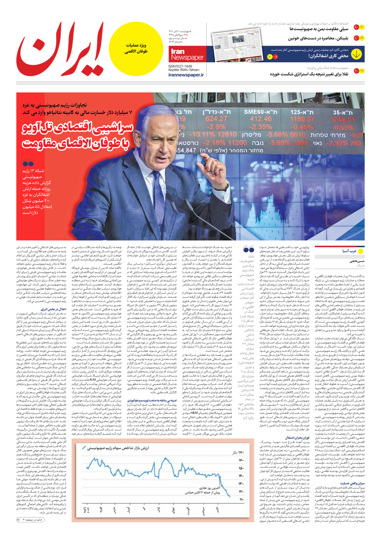 روزنامه ایران - شماره هشت هزار و سیصد و هفده - ۱۰ آبان ۱۴۰۲ - صفحه ۱۹