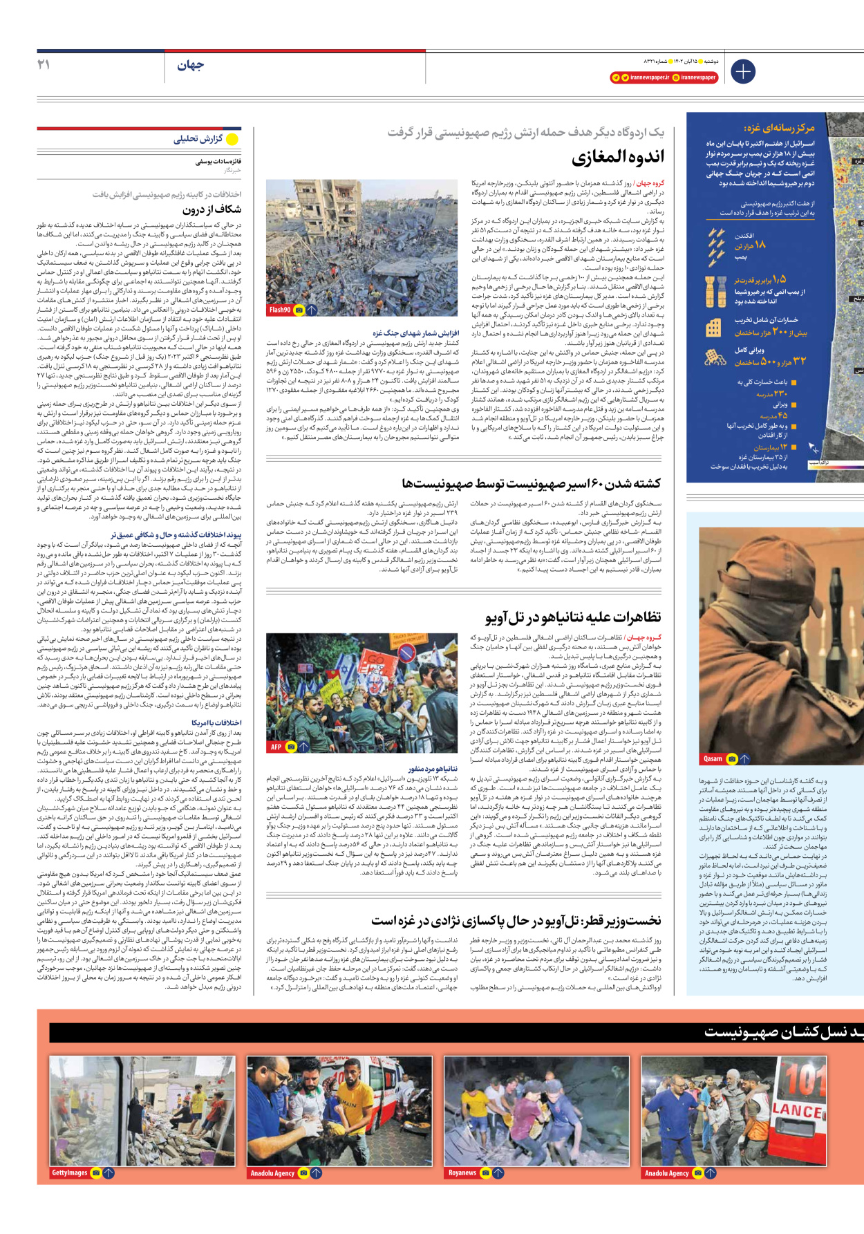 روزنامه ایران - شماره هشت هزار و سیصد و بیست و یک - ۱۵ آبان ۱۴۰۲ - صفحه ۲۱