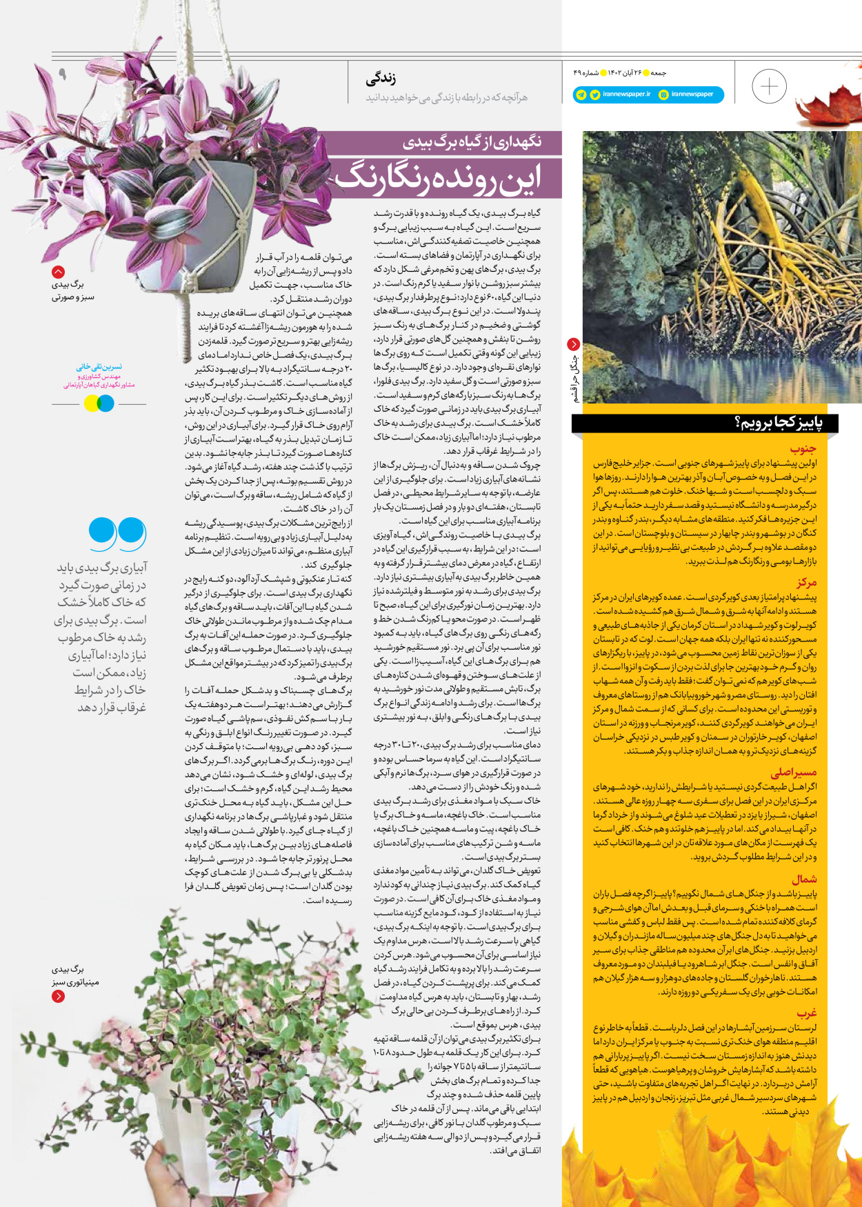 روزنامه ایران - ویژه نامه جمعه ۴۹ - ۲۵ آبان ۱۴۰۲ - صفحه ۹
