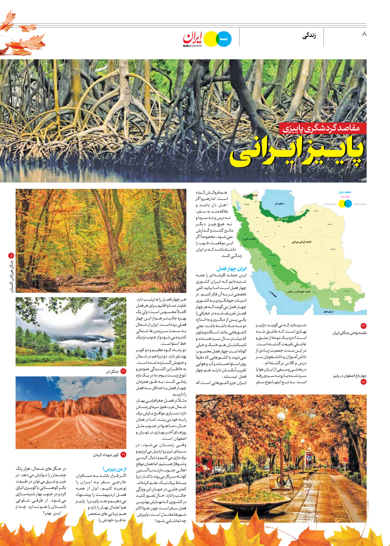 روزنامه ایران - ویژه نامه جمعه ۴۹ - ۲۵ آبان ۱۴۰۲ - صفحه ۸