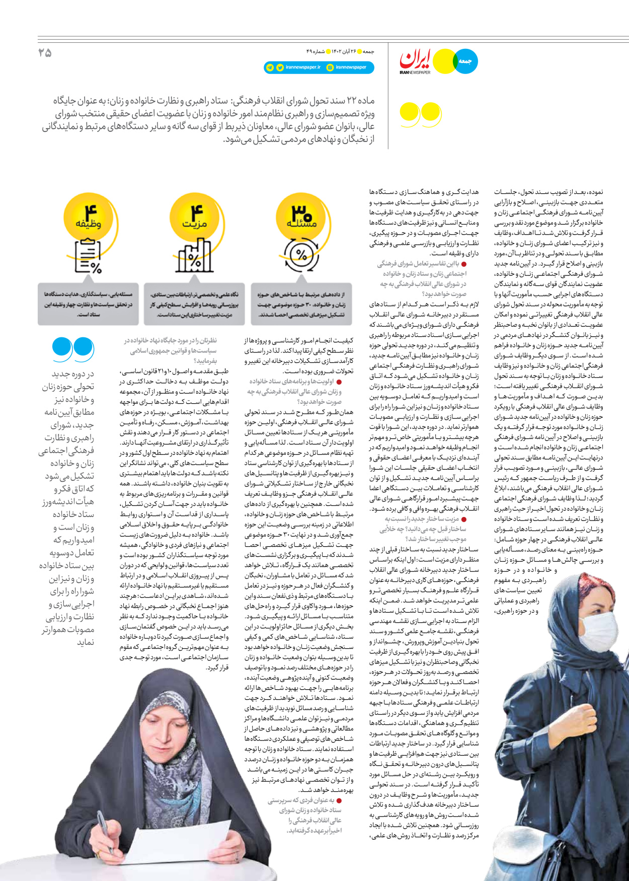 روزنامه ایران - ویژه نامه جمعه ۴۹ - ۲۵ آبان ۱۴۰۲ - صفحه ۲۵
