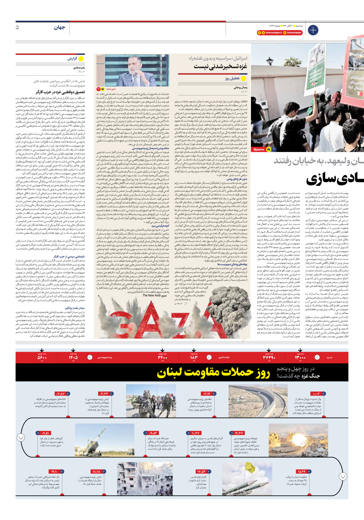 روزنامه ایران - شماره هشت هزار و سیصد و سی و چهار - ۳۰ آبان ۱۴۰۲ - صفحه ۵