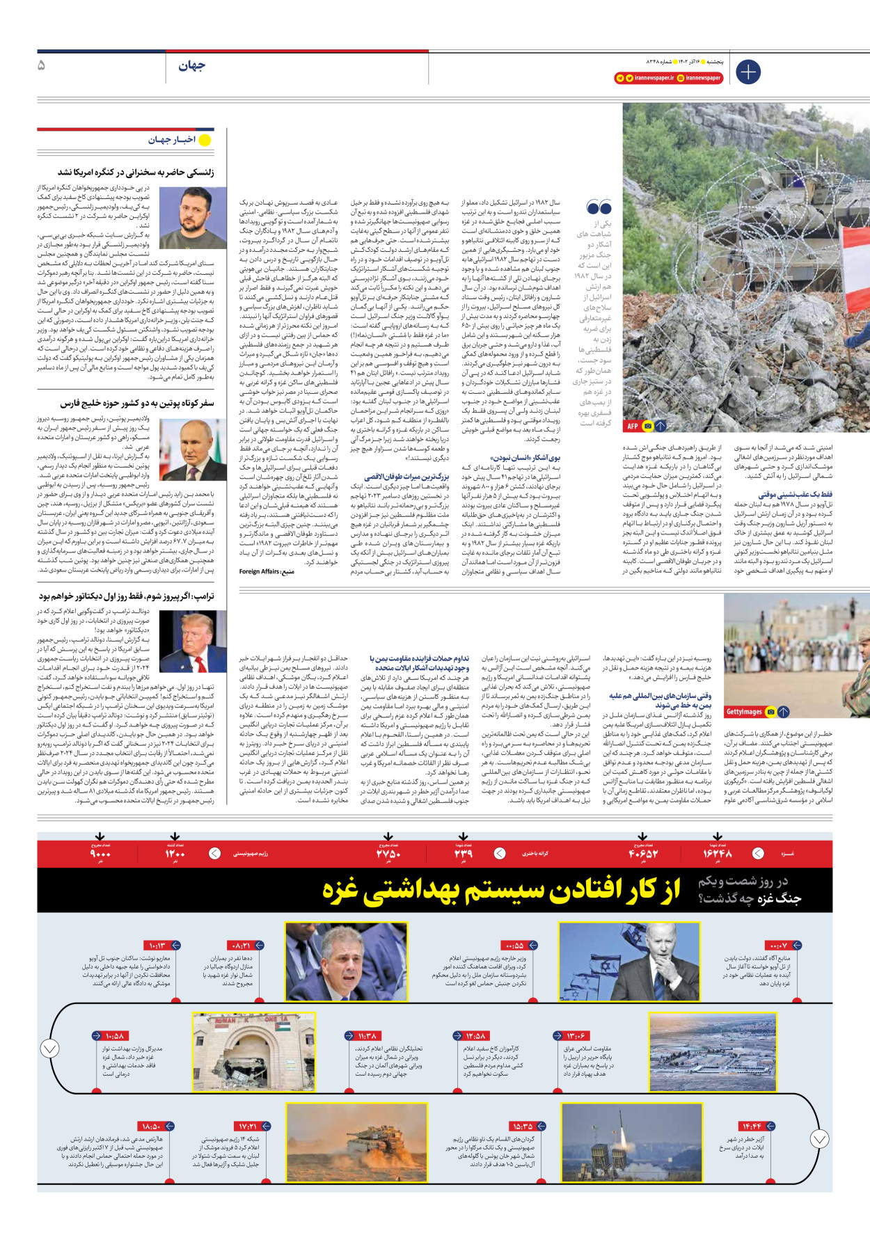 روزنامه ایران - شماره هشت هزار و سیصد و چهل و هشت - ۱۶ آذر ۱۴۰۲ - صفحه ۵