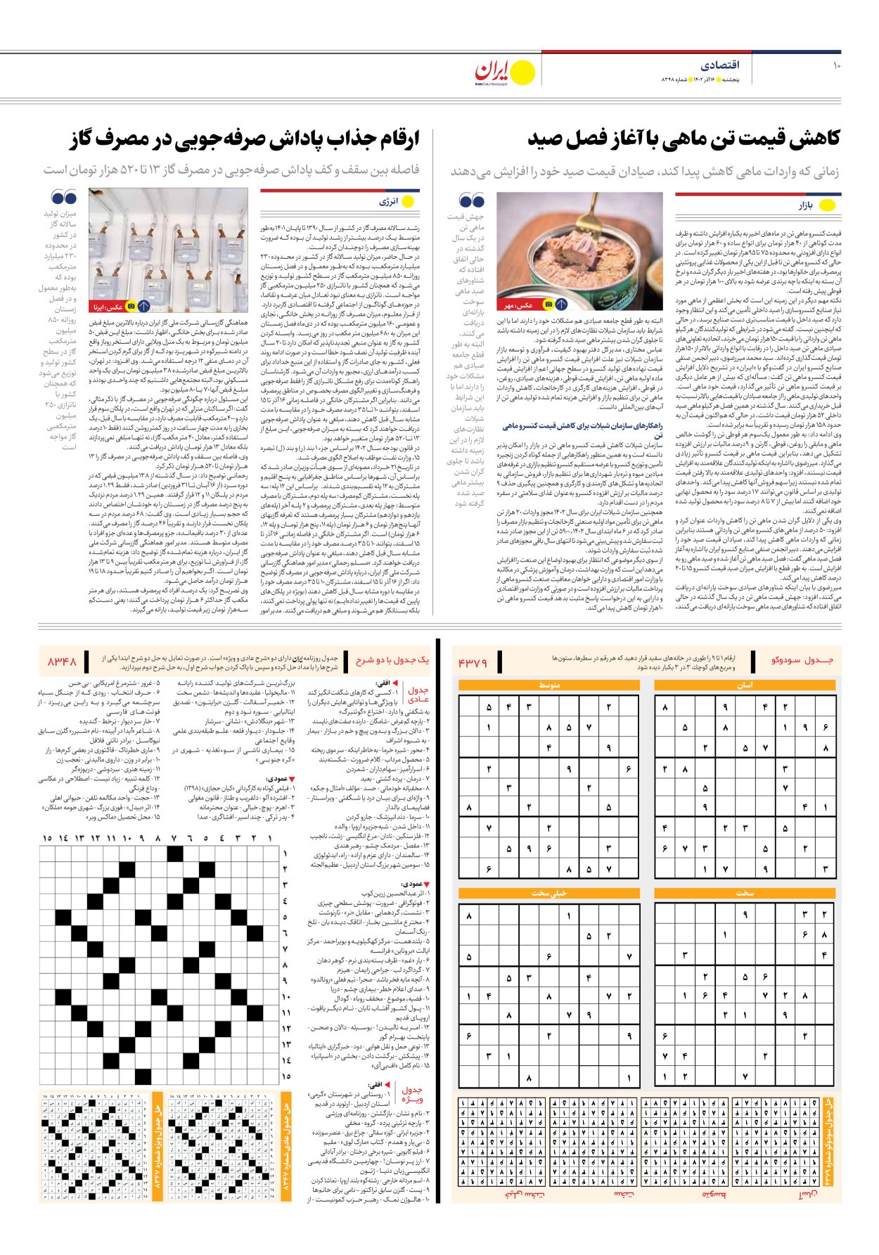 روزنامه ایران - شماره هشت هزار و سیصد و چهل و هشت - ۱۶ آذر ۱۴۰۲ - صفحه ۱۰