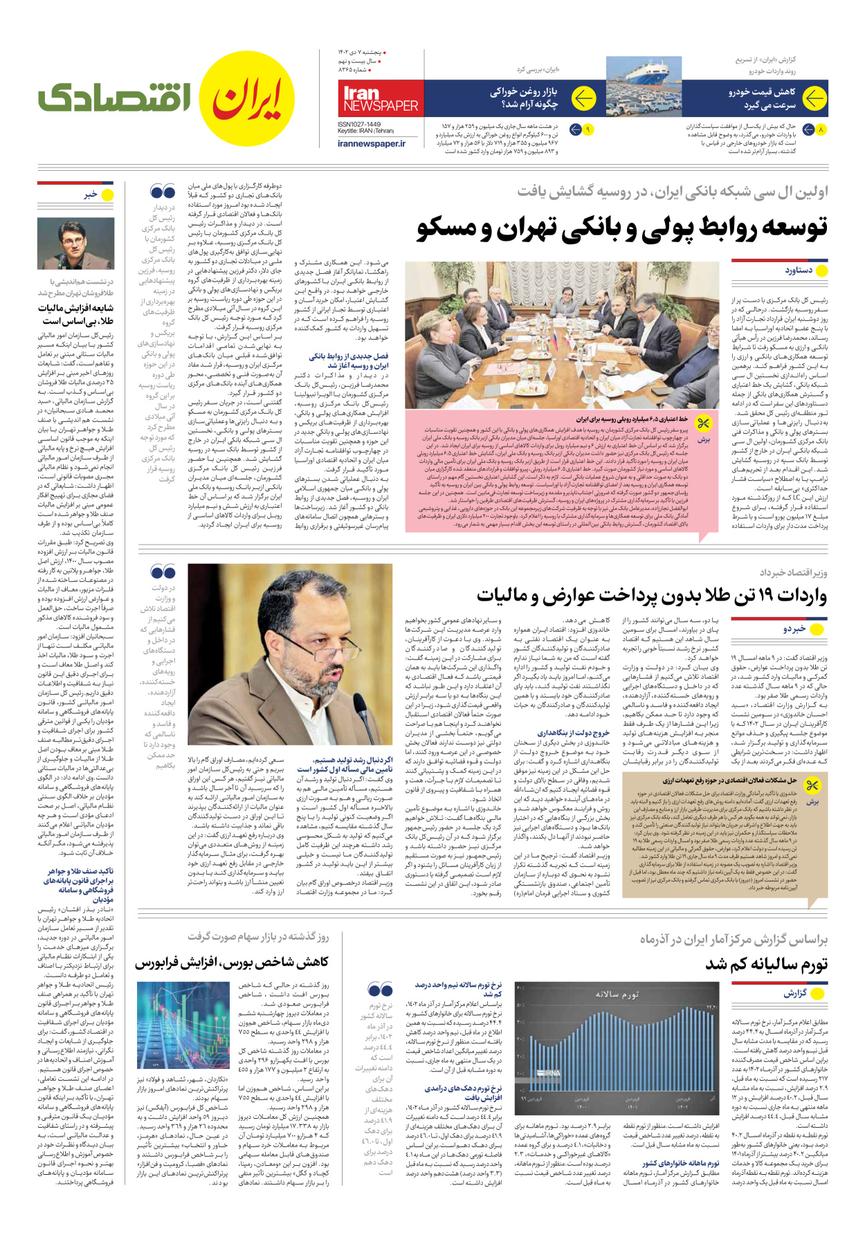 روزنامه ایران - شماره هشت هزار و سیصد و شصت و پنج - ۰۷ دی ۱۴۰۲ - صفحه ۷