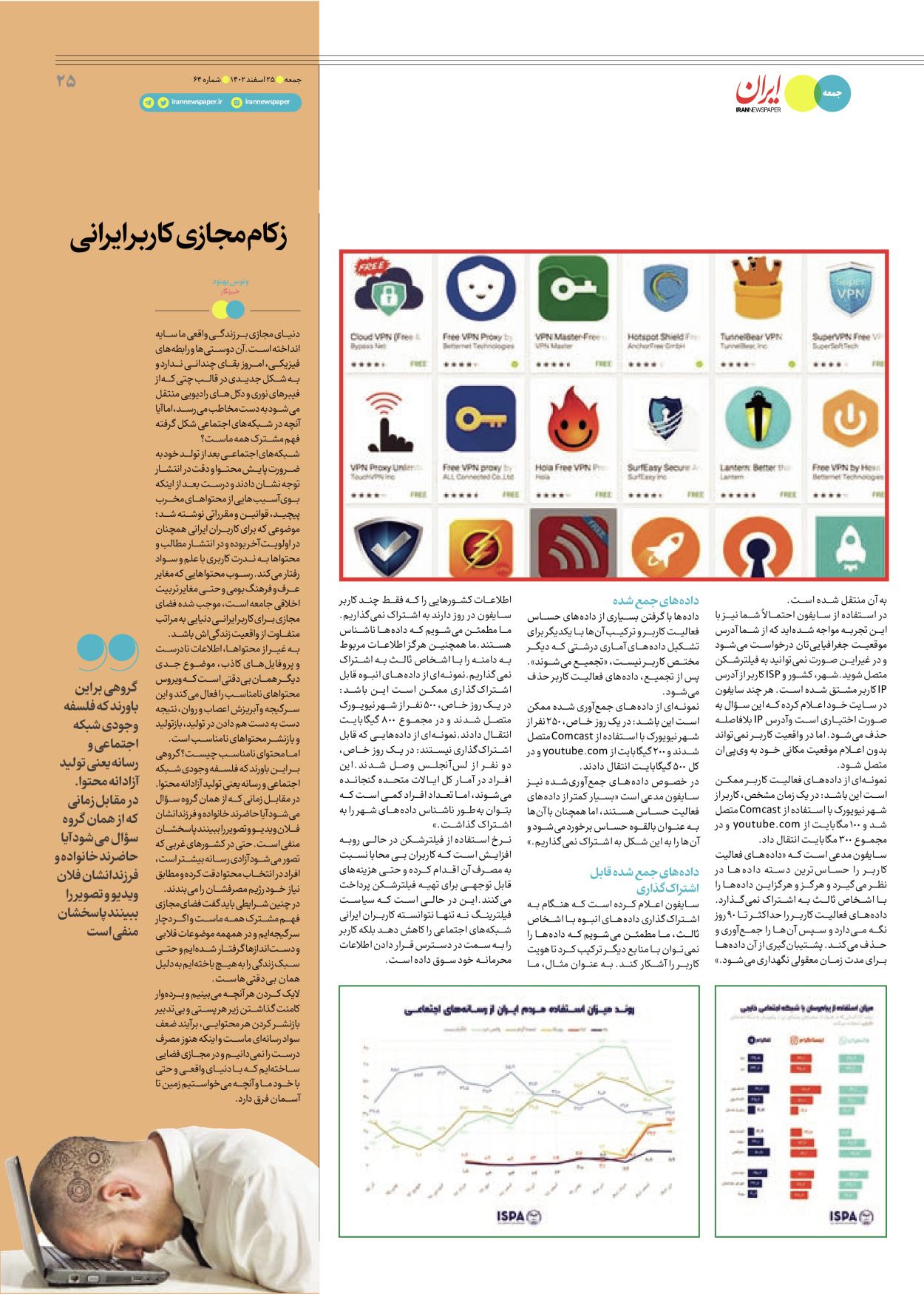 روزنامه ایران - ویژه نامه جمعه۶۴ - ۲۴ اسفند ۱۴۰۲ - صفحه ۲۵