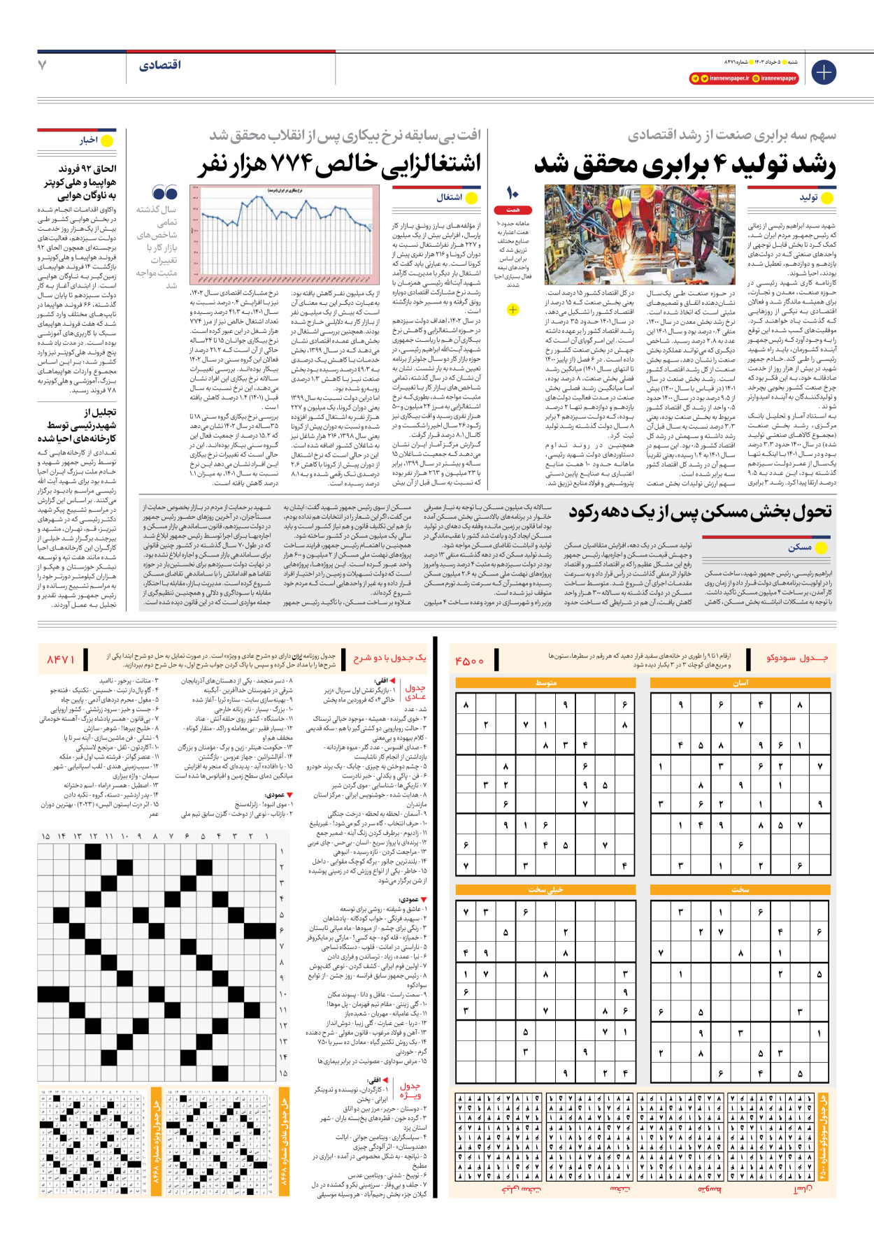 روزنامه ایران - شماره هشت هزار و چهارصد و هفتاد و یک - ۰۵ خرداد ۱۴۰۳ - صفحه ۷