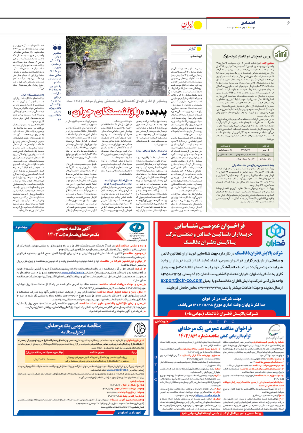  - شماره هشت هزار و ششصد و شصت و نه - ۱۵ بهمن ۱۴۰۳