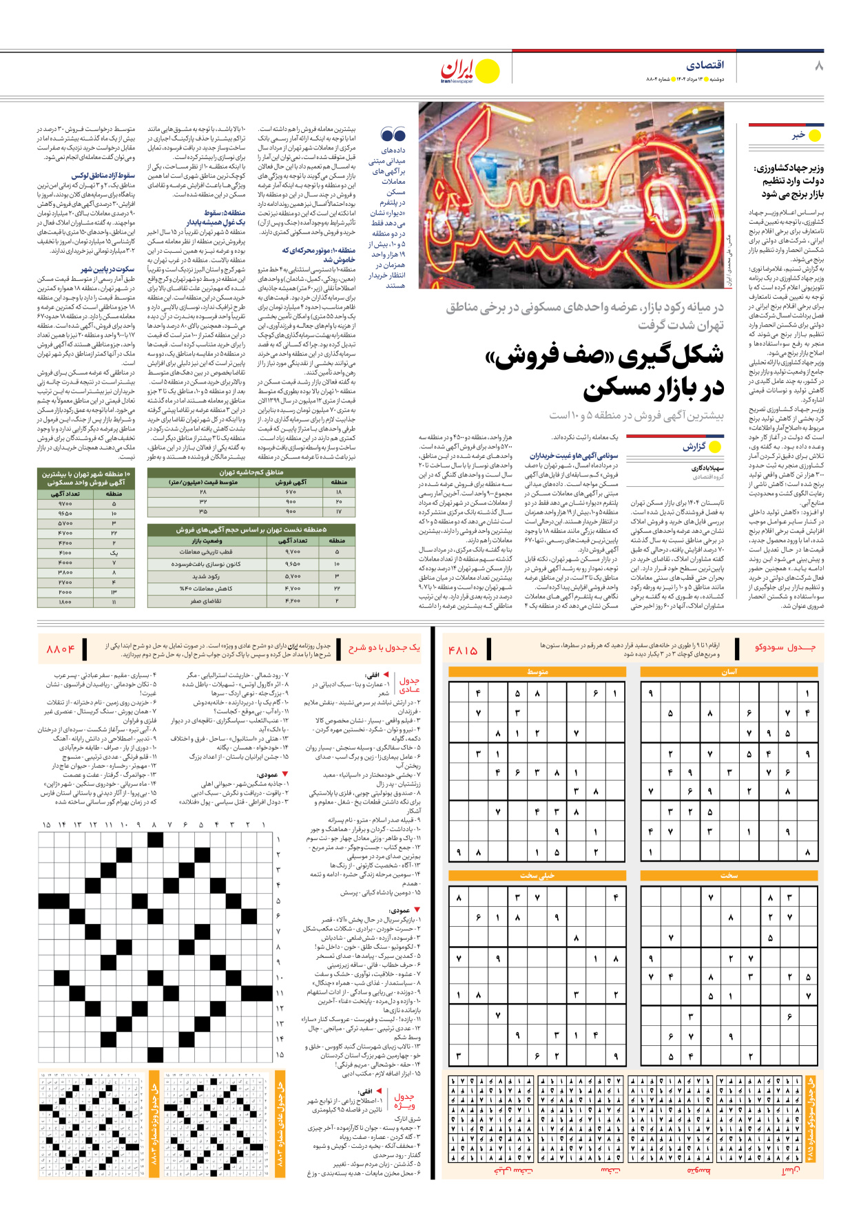  - شماره هشت هزار و هشتصد و چهار - ۱۳ مرداد ۱۴۰۴