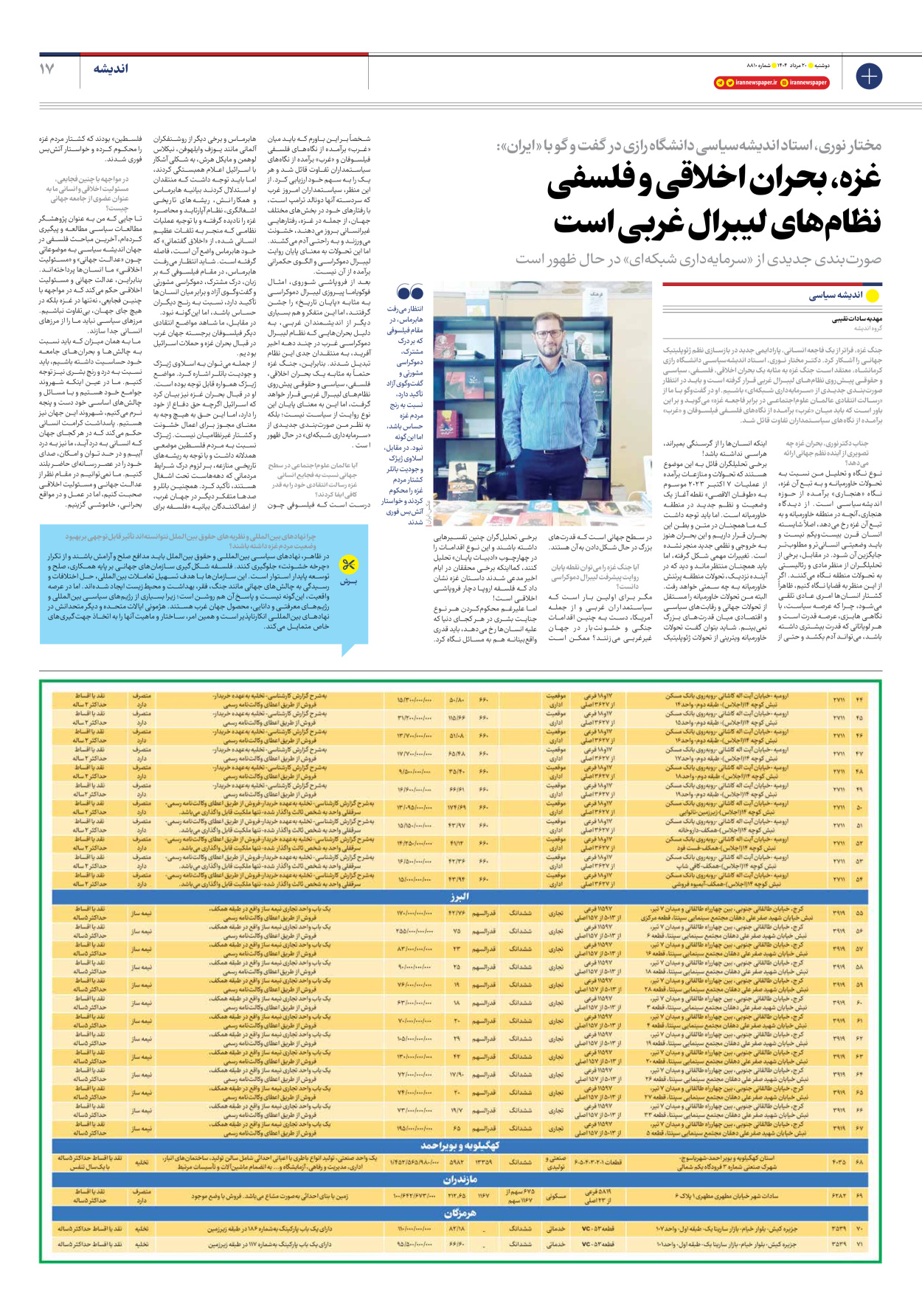  - شماره هشت هزار و هشتصد و ده - ۲۰ مرداد ۱۴۰۴