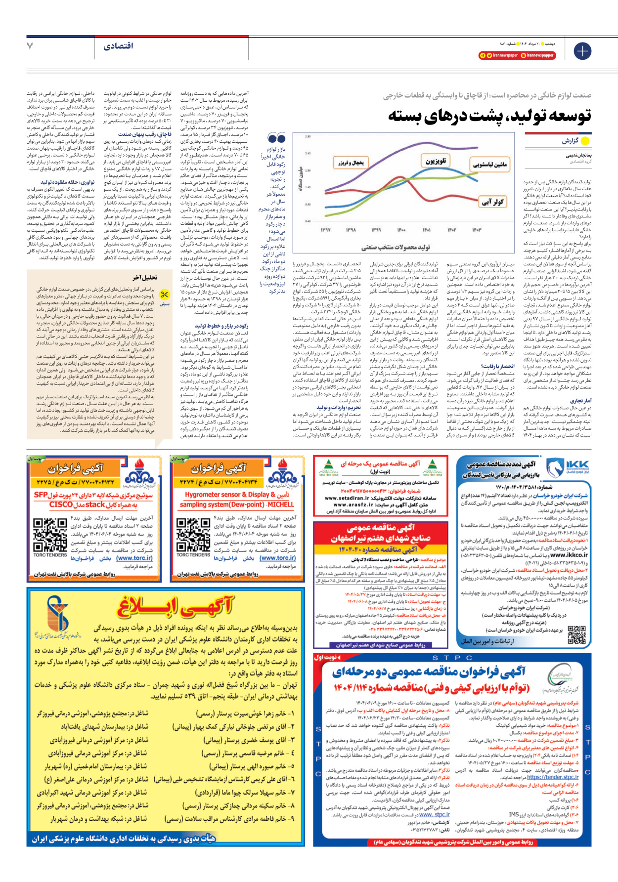  - شماره هشت هزار و هشتصد و ده - ۲۰ مرداد ۱۴۰۴