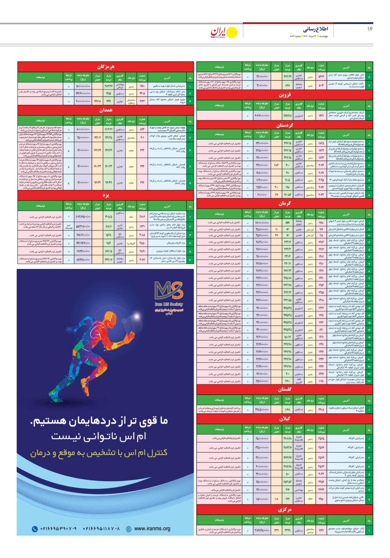  - شماره هشت هزار و هشتصد و دوازده - ۲۲ مرداد ۱۴۰۴