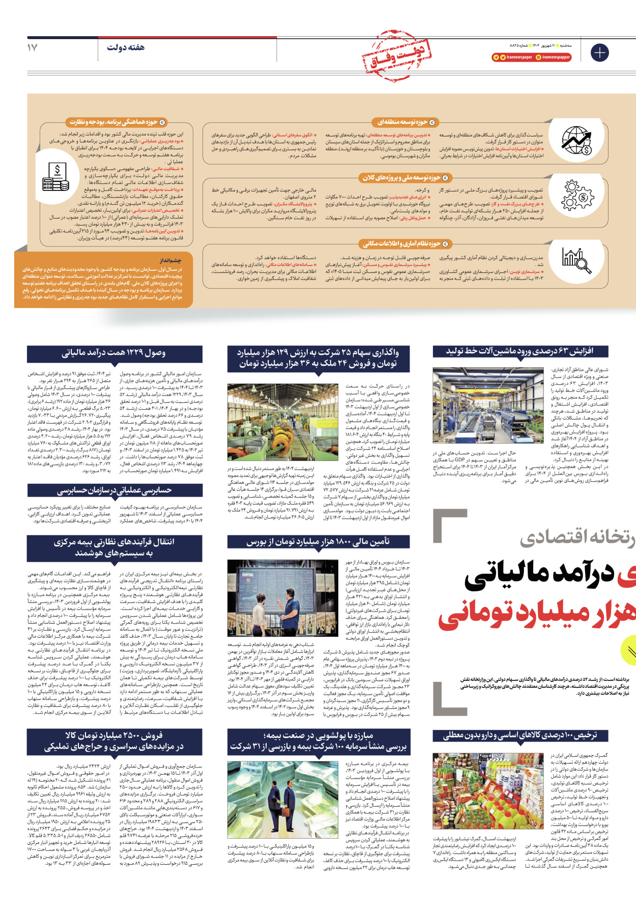  - شماره هشت هزار و هشتصد و بیست و پنج - ۱۱ شهریور ۱۴۰۴