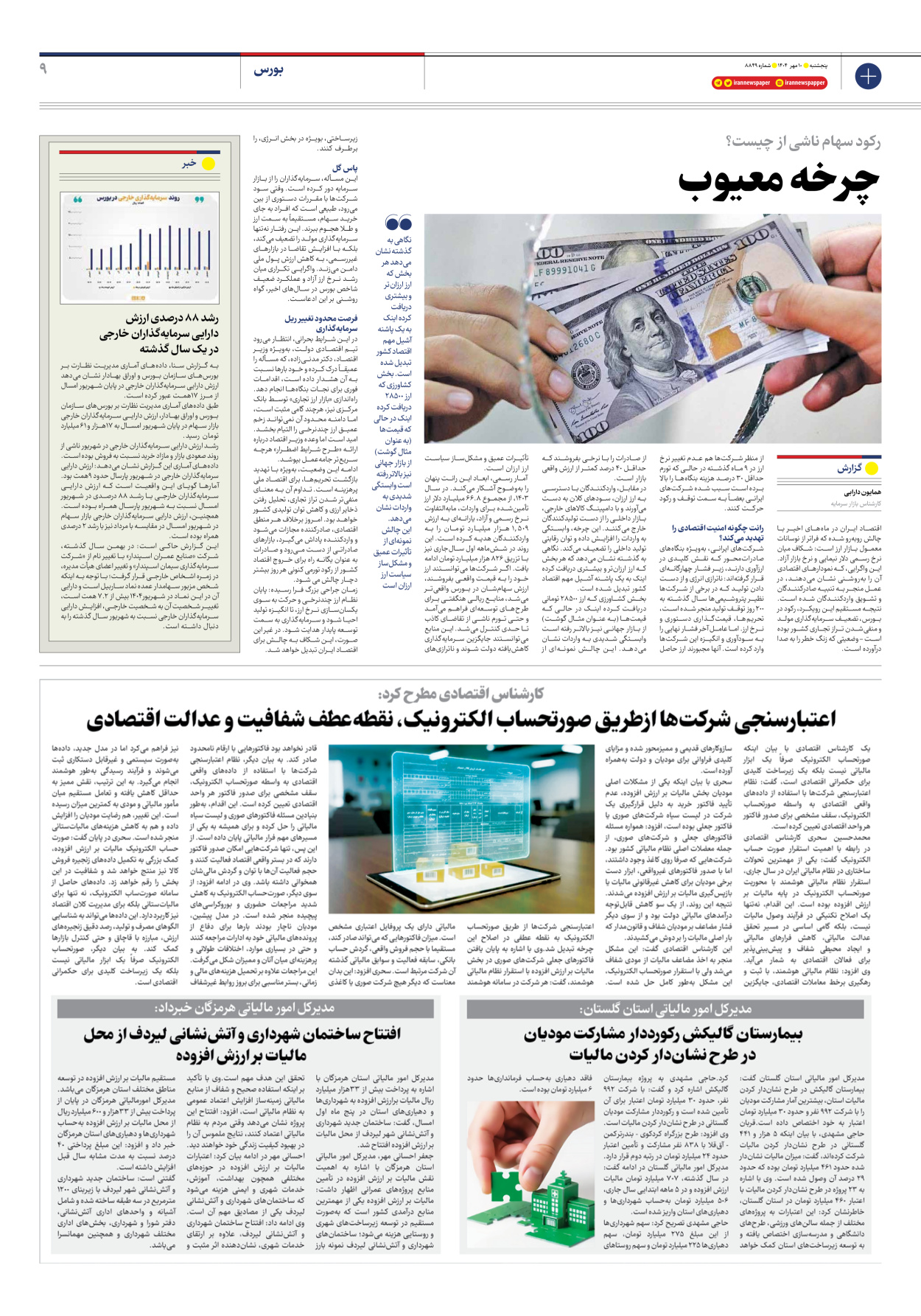  - شماره هشت هزار و هشتصد و چهل و نه - ۱۰ مهر ۱۴۰۴