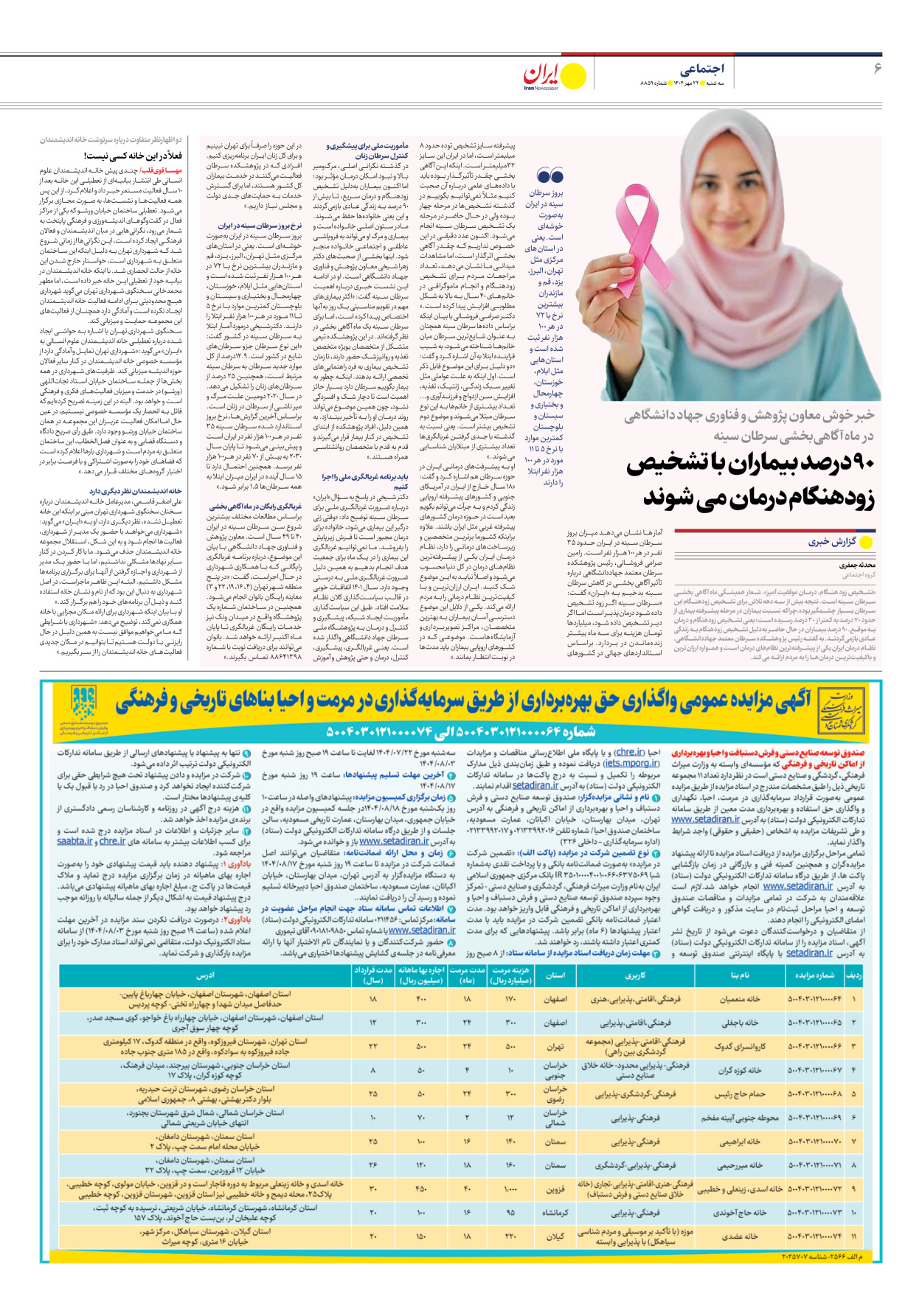  - شماره هشت هزار و هشتصد و پنجاه و نه - ۲۲ مهر ۱۴۰۴