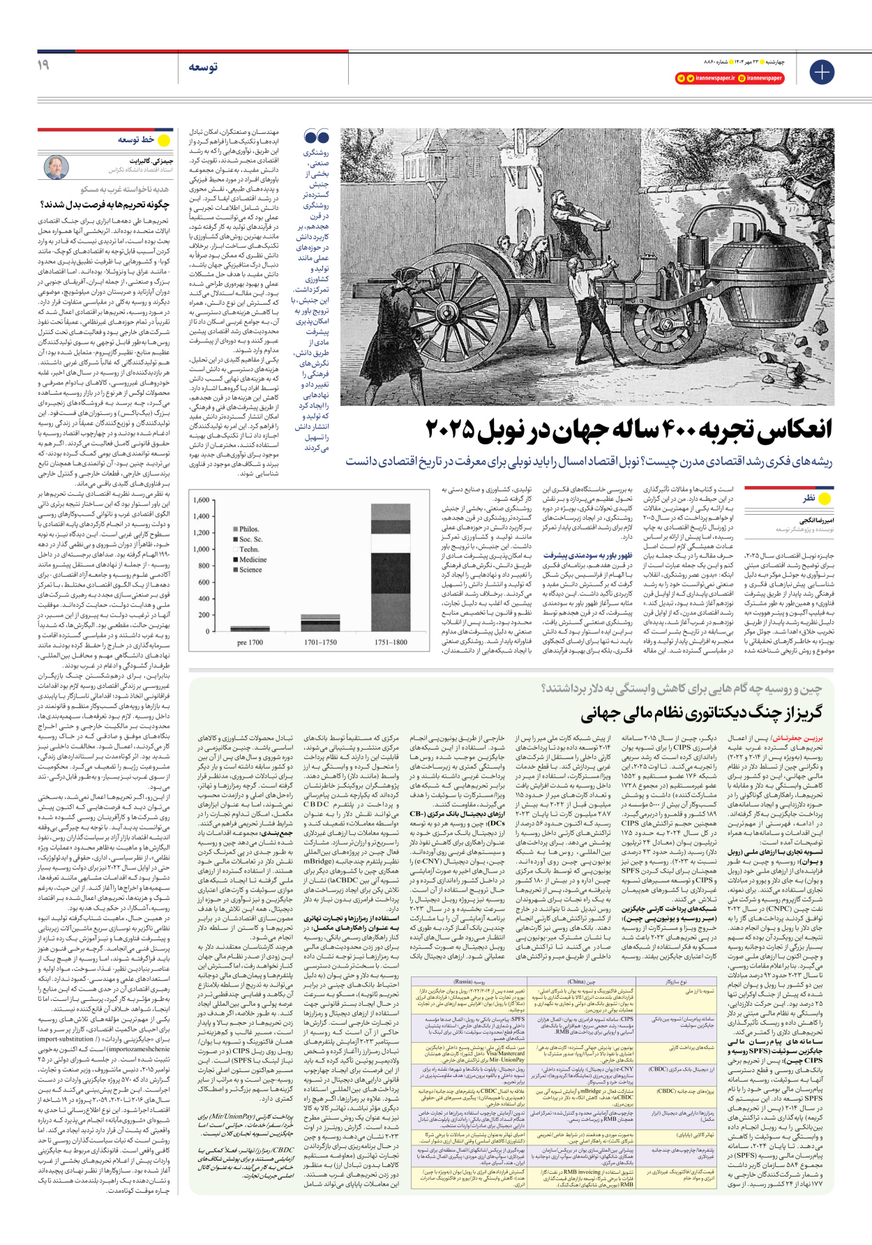  - شماره هشت هزار و هشتصد و شصت - ۲۳ مهر ۱۴۰۴