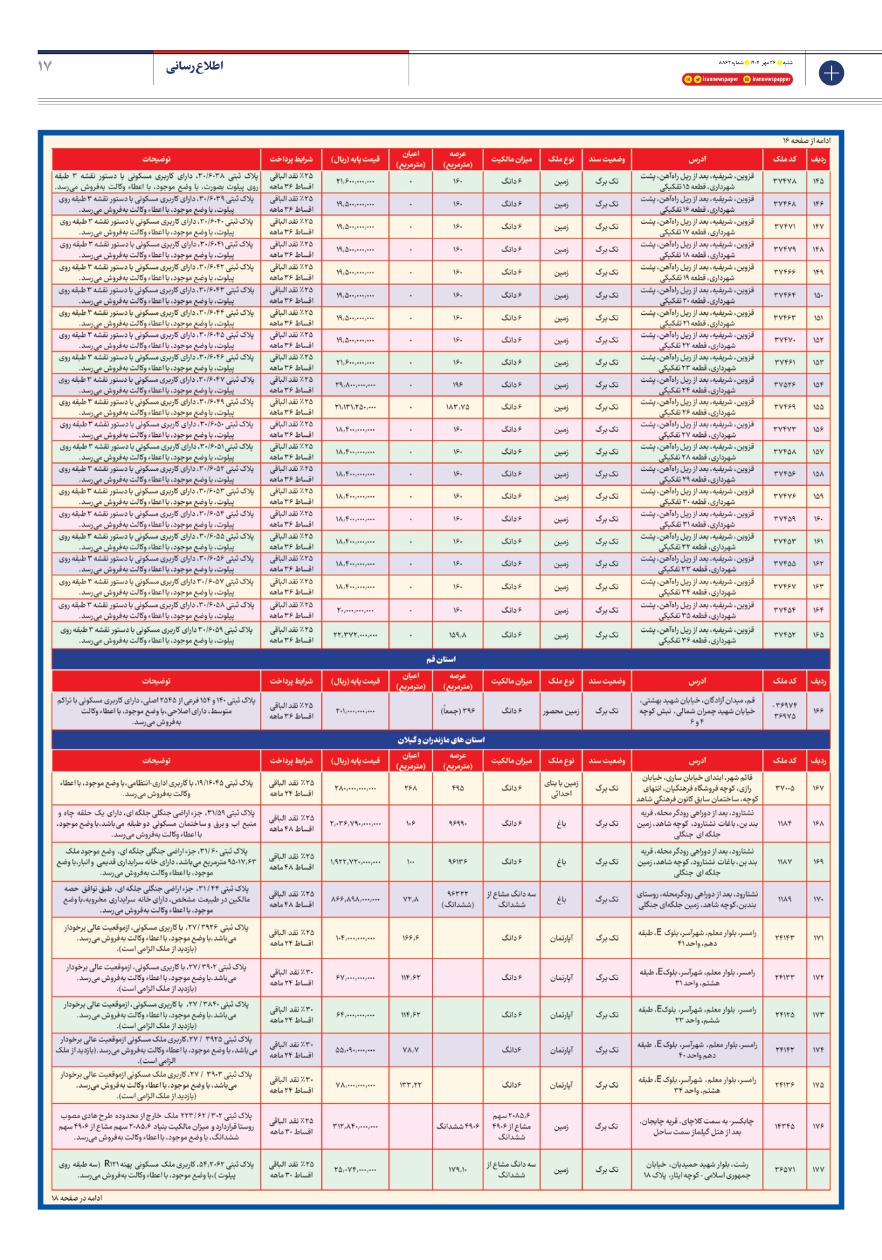  - شماره هشت هزار و هشتصد و شصت و دو - ۲۶ مهر ۱۴۰۴