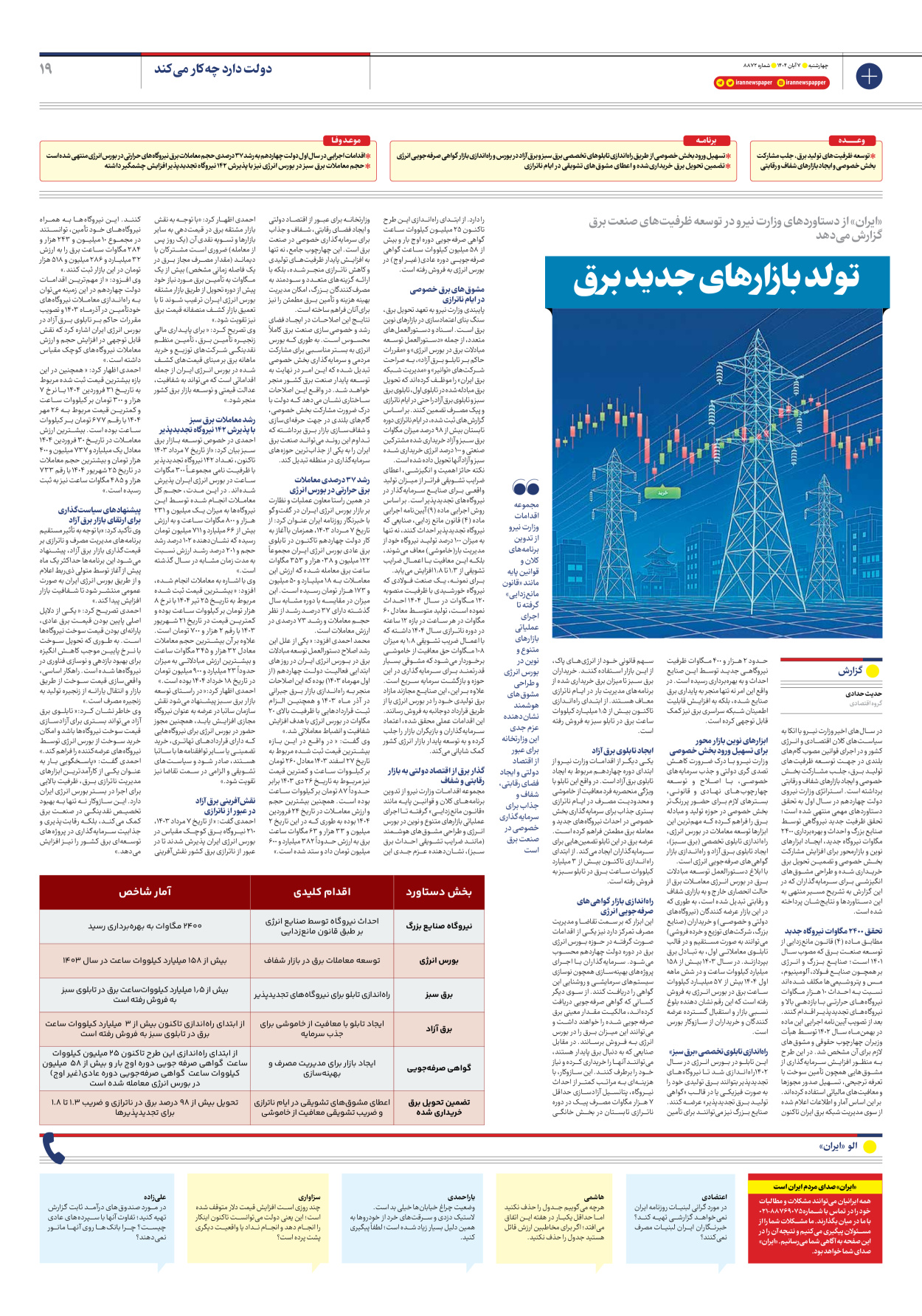  - شماره هشت هزار و هشتصد و هفتاد و دو - ۰۷ آبان ۱۴۰۴