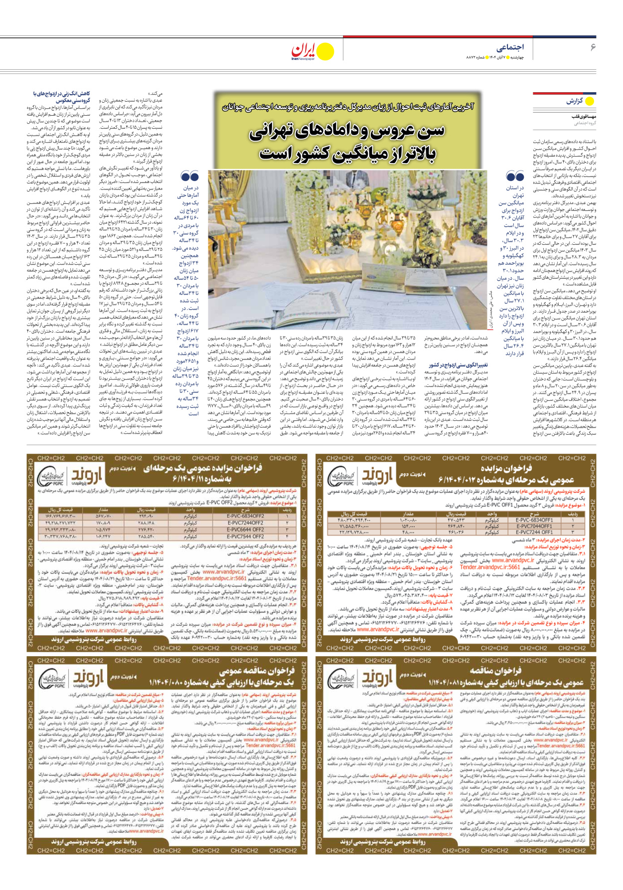  - شماره هشت هزار و هشتصد و هفتاد و دو - ۰۷ آبان ۱۴۰۴