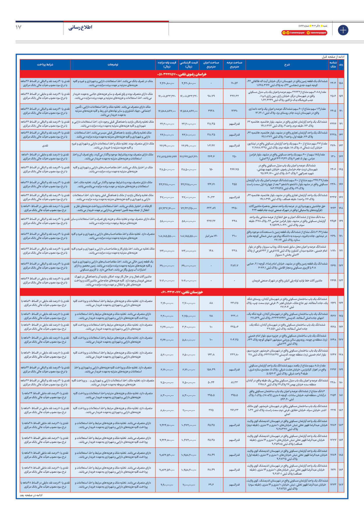  - شماره هشت هزار و هشتصد و نود و هفت - ۰۸ آذر ۱۴۰۴