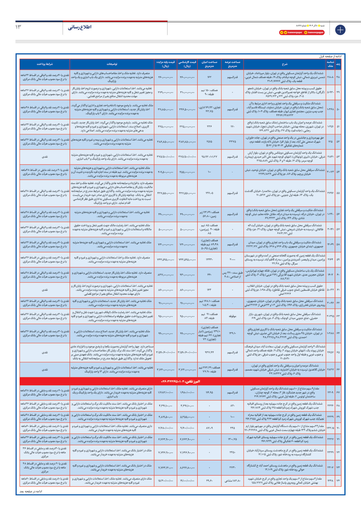  - شماره هشت هزار و هشتصد و نود و هفت - ۰۸ آذر ۱۴۰۴