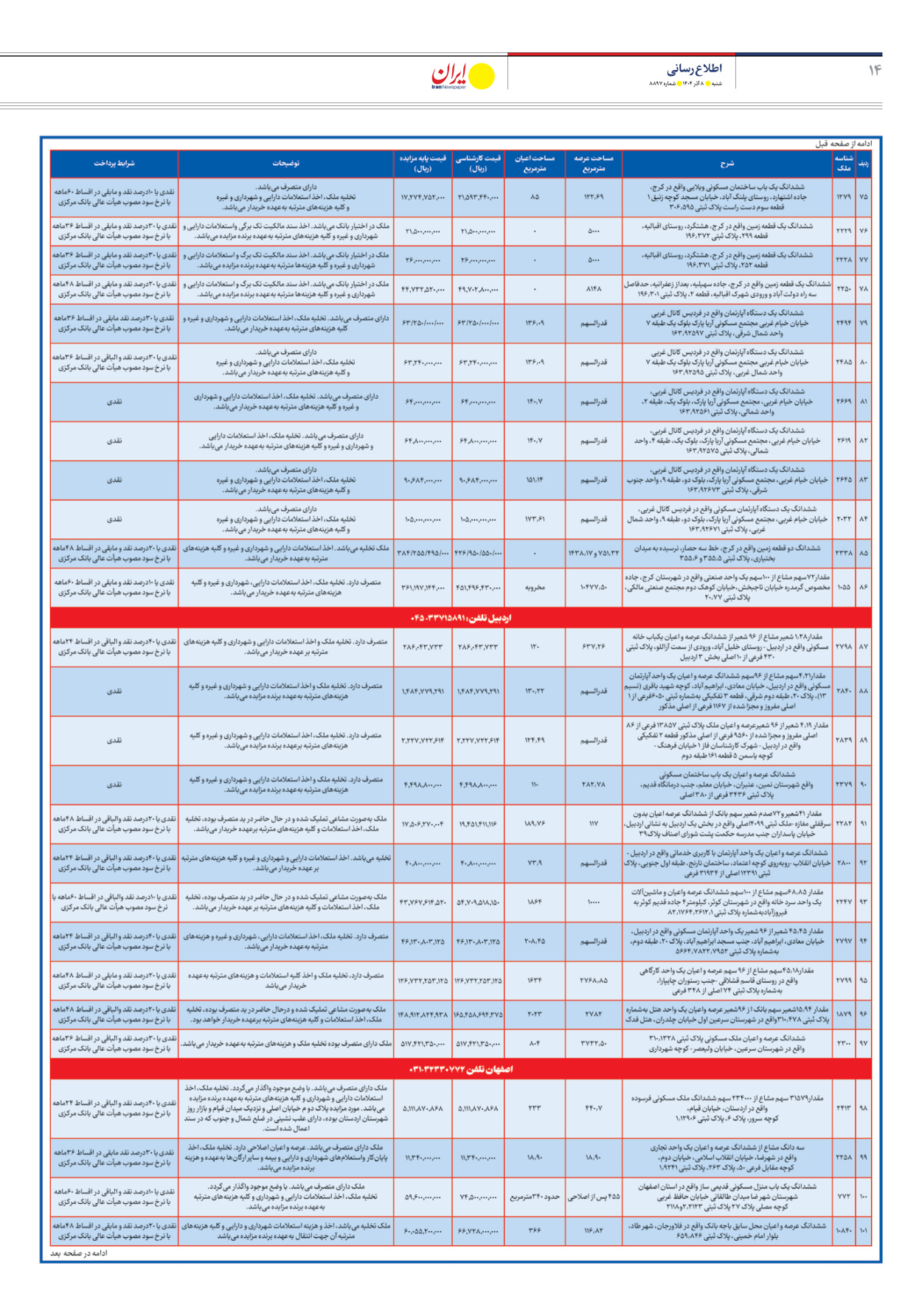  - شماره هشت هزار و هشتصد و نود و هفت - ۰۸ آذر ۱۴۰۴