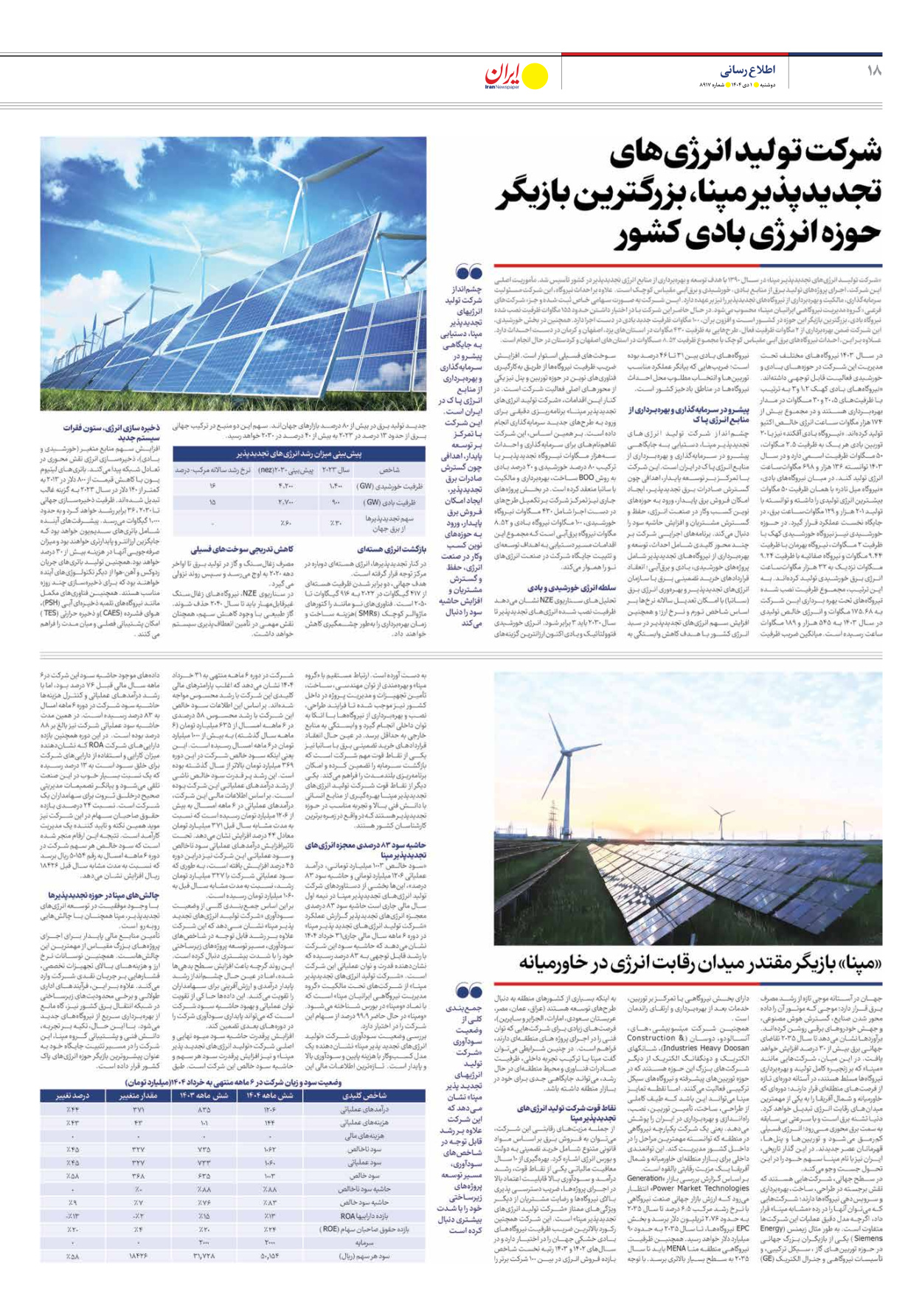  - شماره هشت هزار و نهصد و هفده - ۰۱ دی ۱۴۰۴