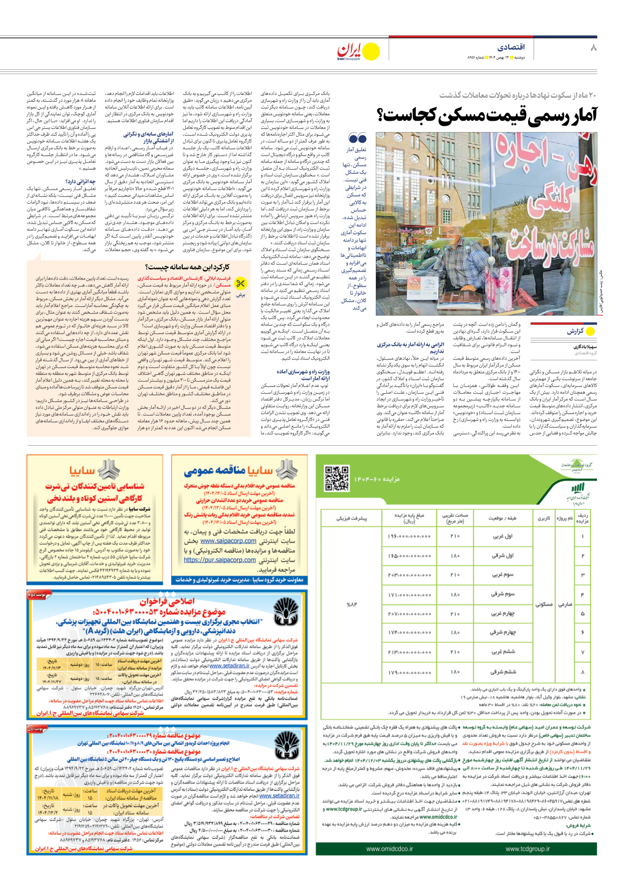  - شماره هشت هزار و نهصد و پنجاه و یک - ۱۳ بهمن ۱۴۰۴