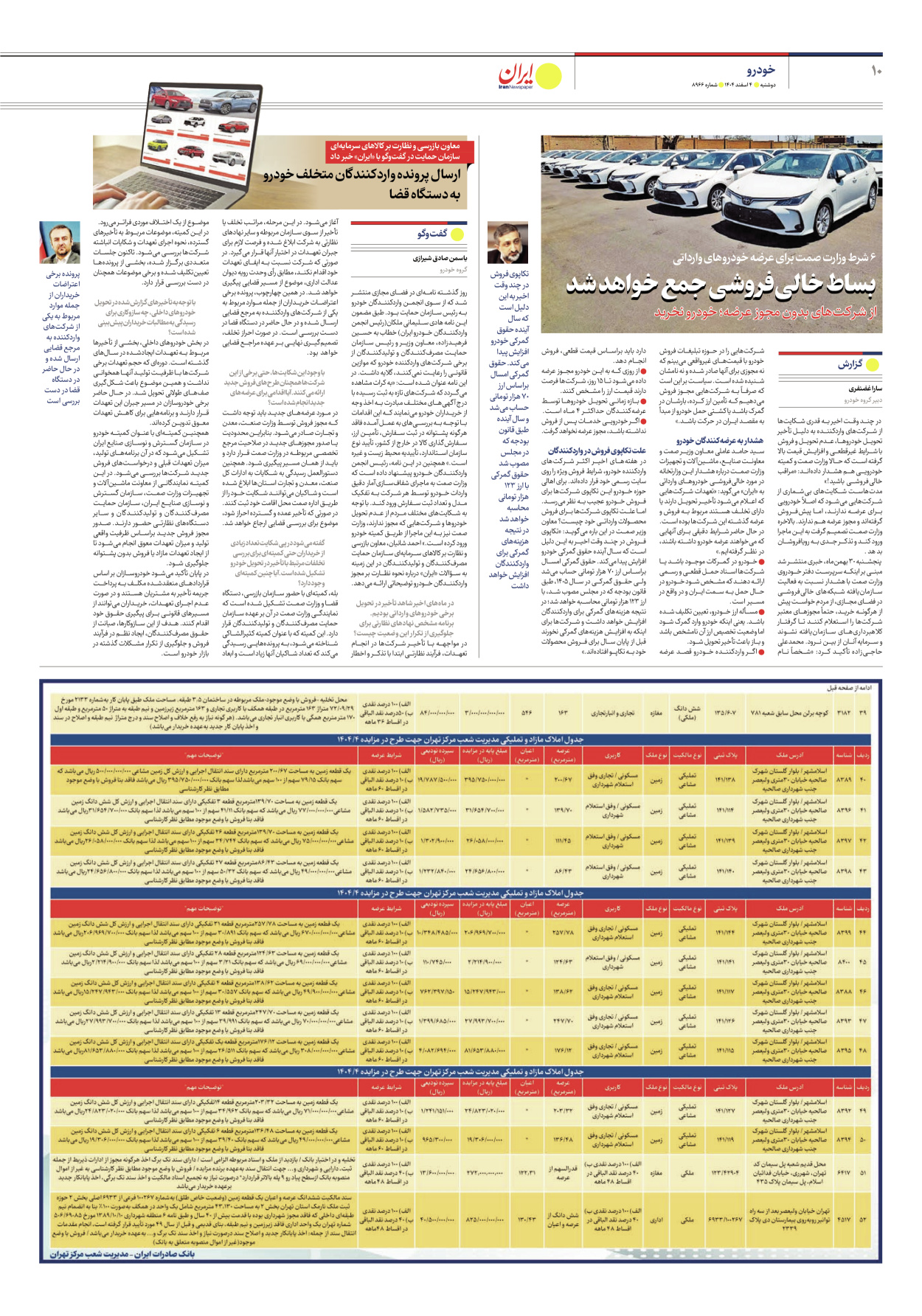  - شماره هشت هزار و نهصد و شصت و شش - ۰۴ اسفند ۱۴۰۴